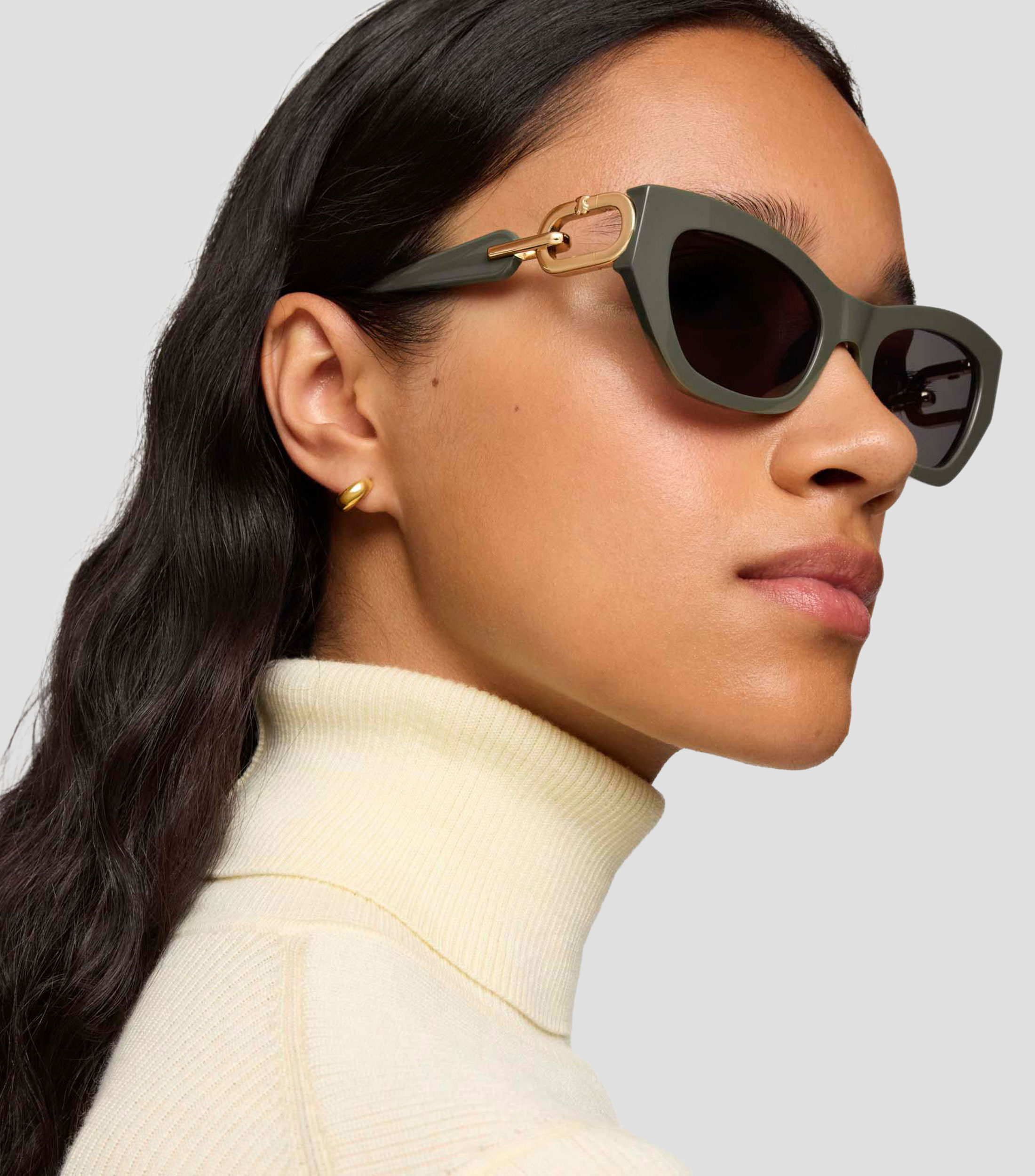 Lentes de sol ojo de gato Hold caqui Mujer