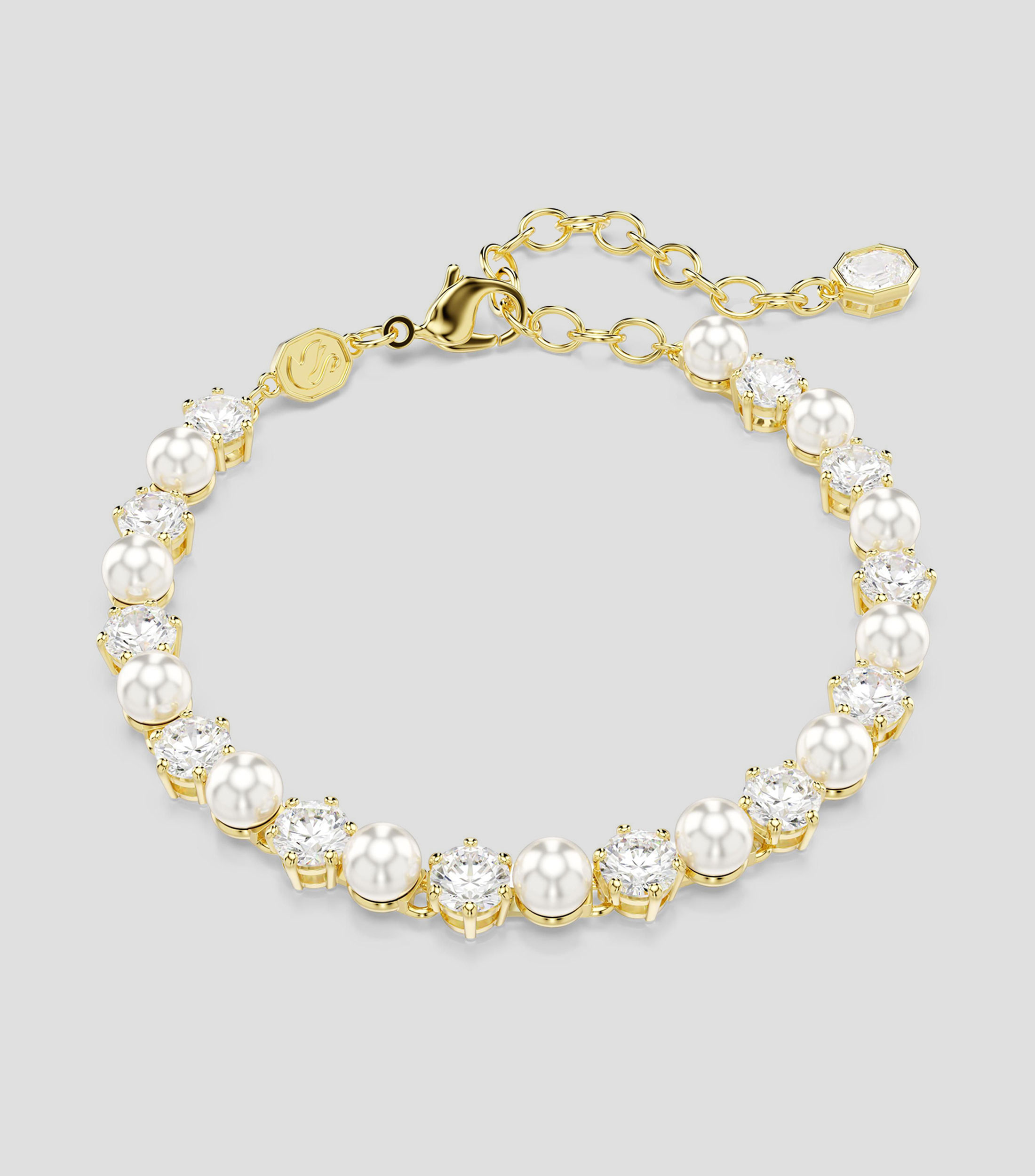 Brazalete con circonias y perlas de cristal Matrix Tennis Mujer