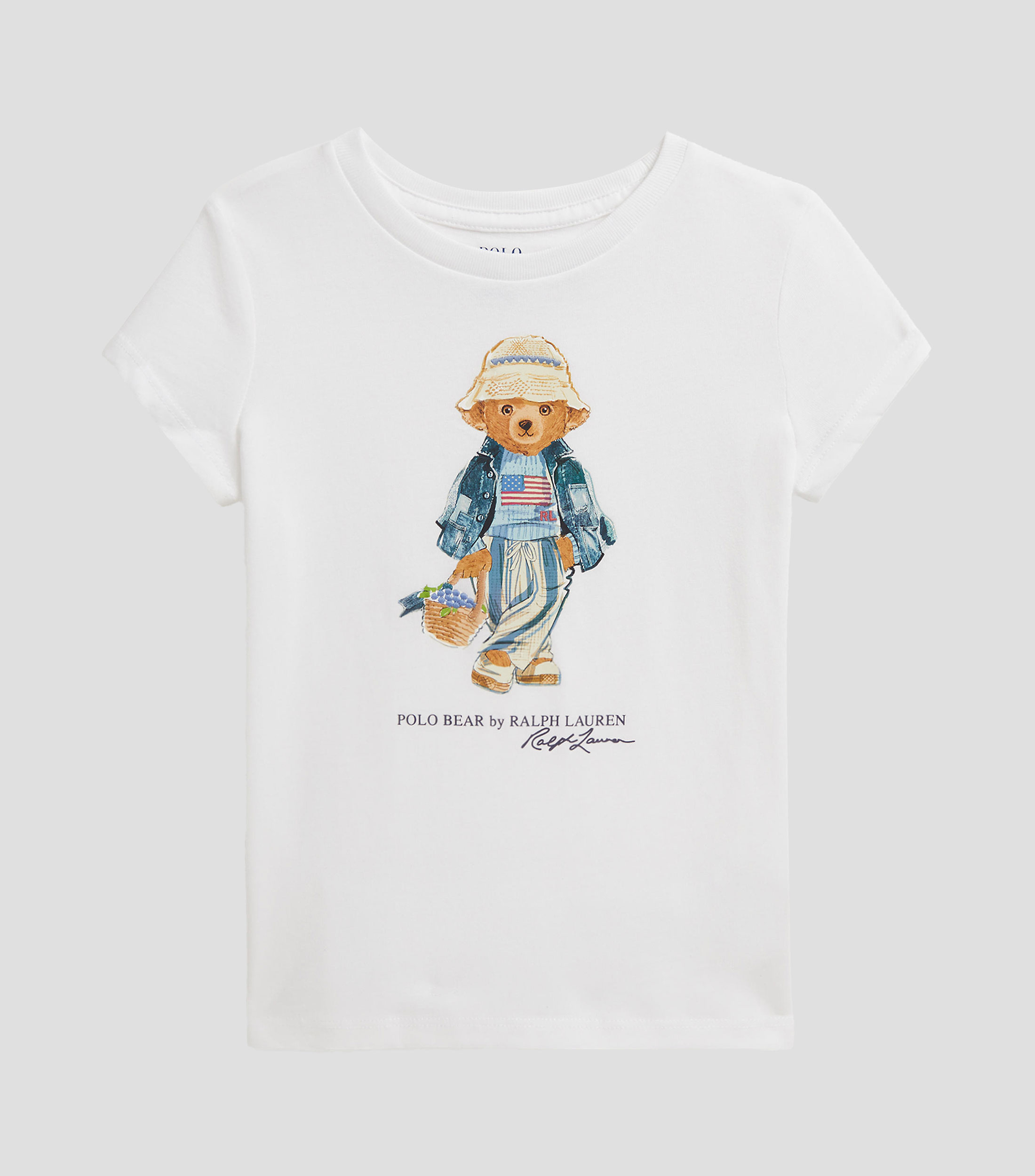 Playera cuello redondo manga corta estampada Niña