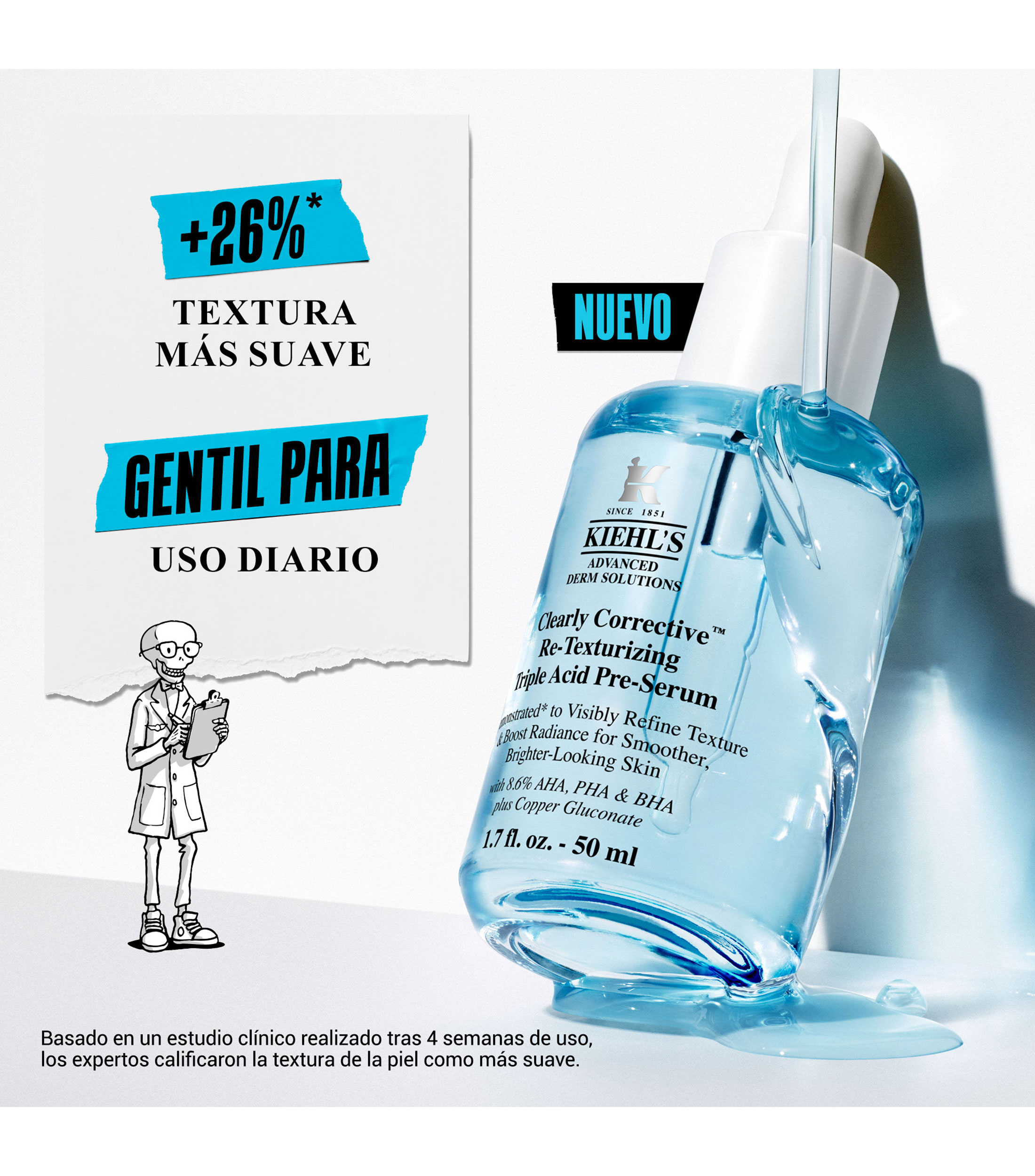 Peeling facial Clearly Corrective Daily Re-Texturizing Triple Acid, 30 ml