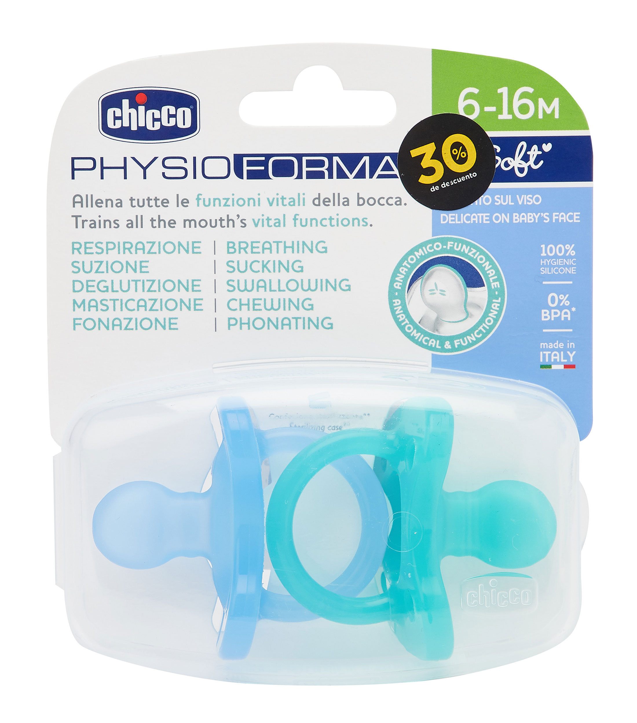 Set 2 Chupones Physio Soft Soother 6-16 Meses