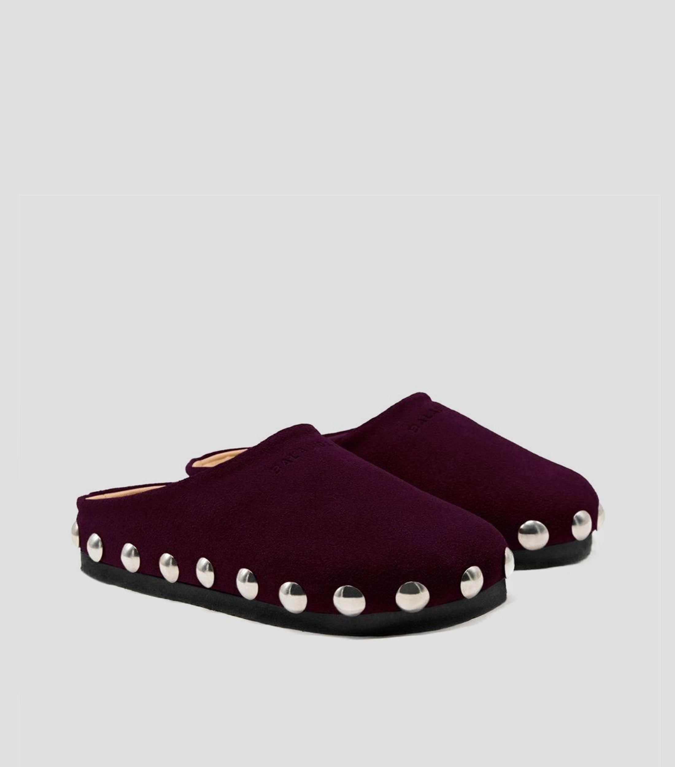 Zueco casual en piel de gamuza Mujer