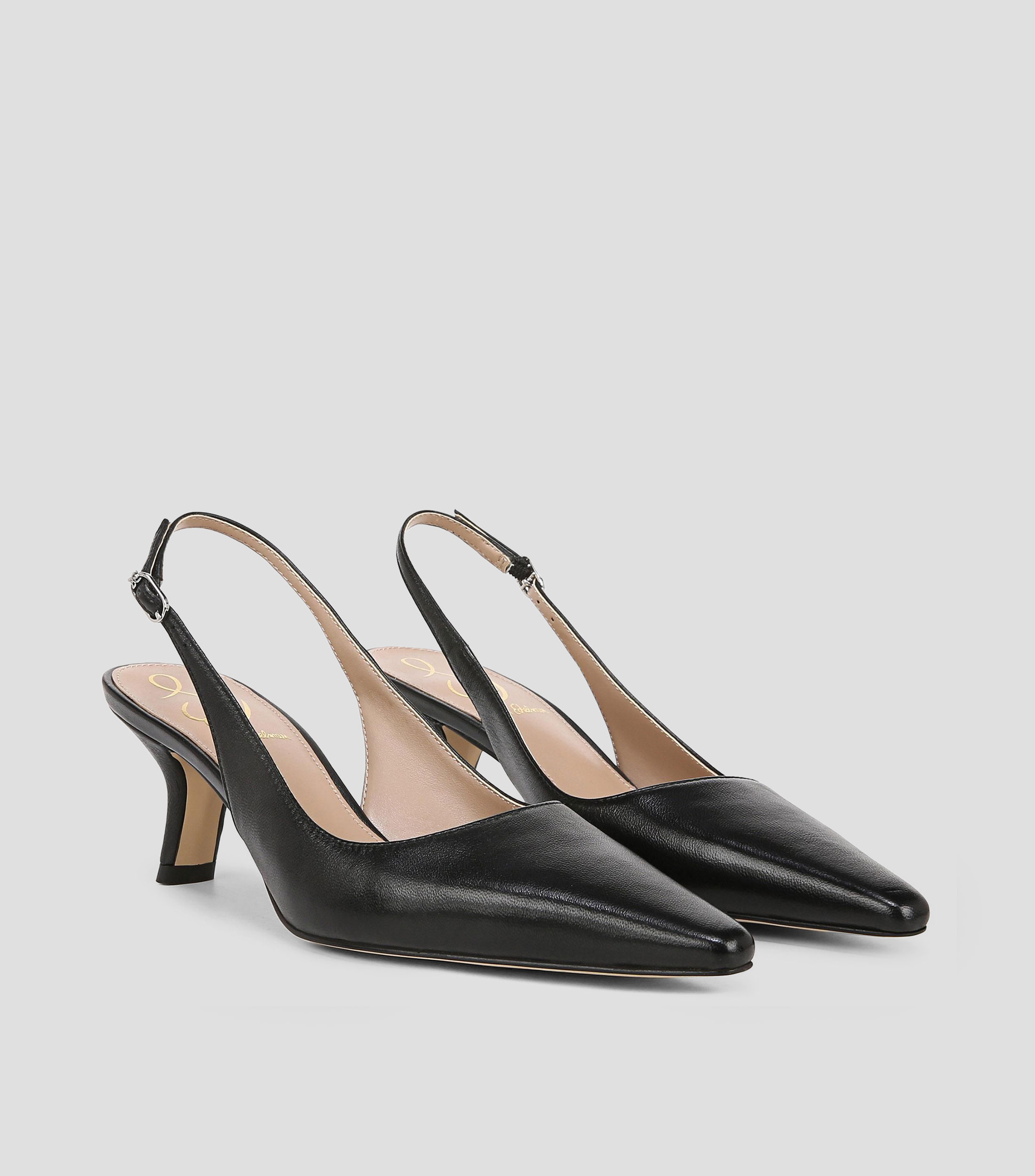 Zapatillas Slingback con tacón bajo de aguja Mujer