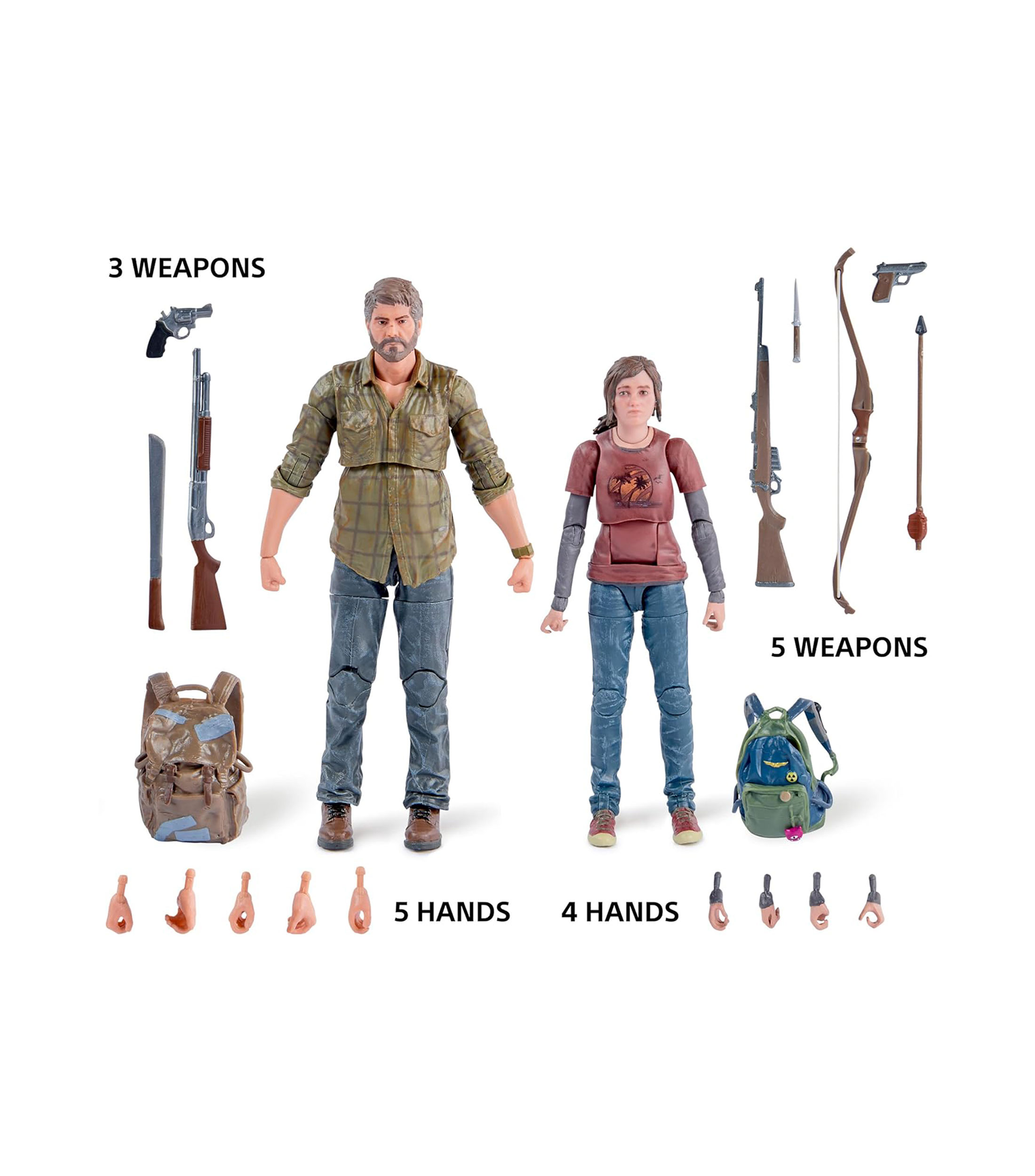 Set 2 figuras de acción de Joel & Ellie - The Last of Us