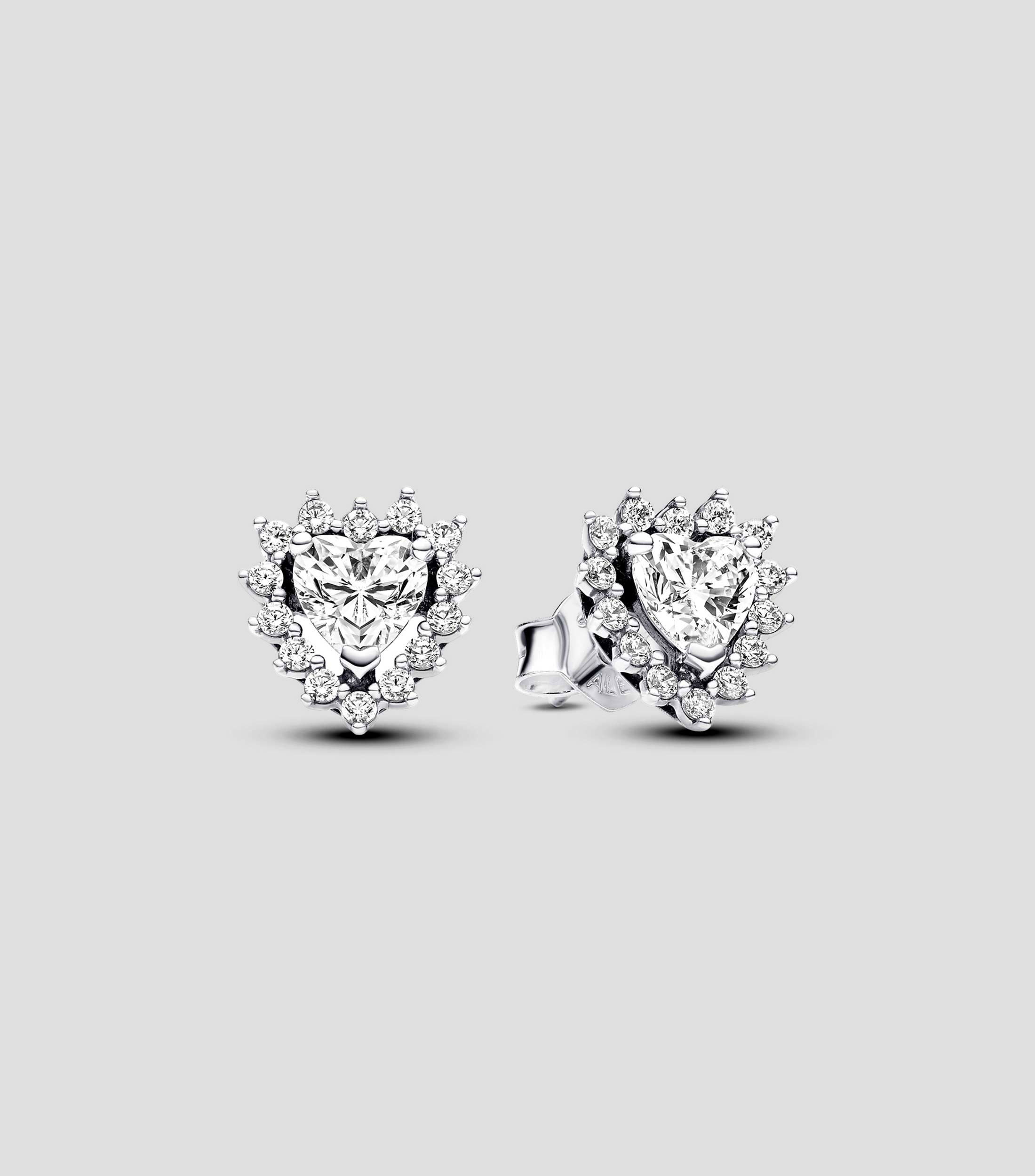 Aretes en Plata .925 Corazon Pandora Timeless con Zirconias Mujer