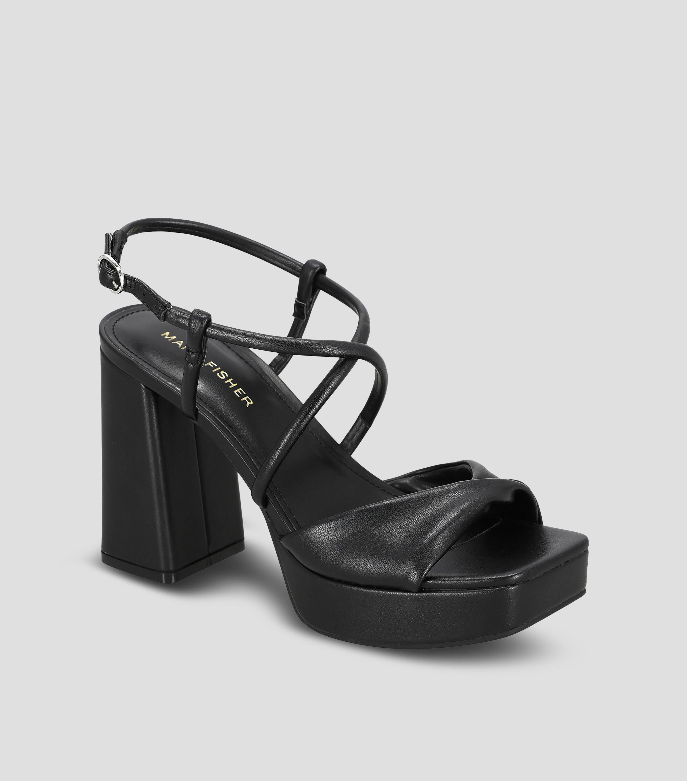 Sandalias con tacón alto cuadrado y plataforma Glady Mujer