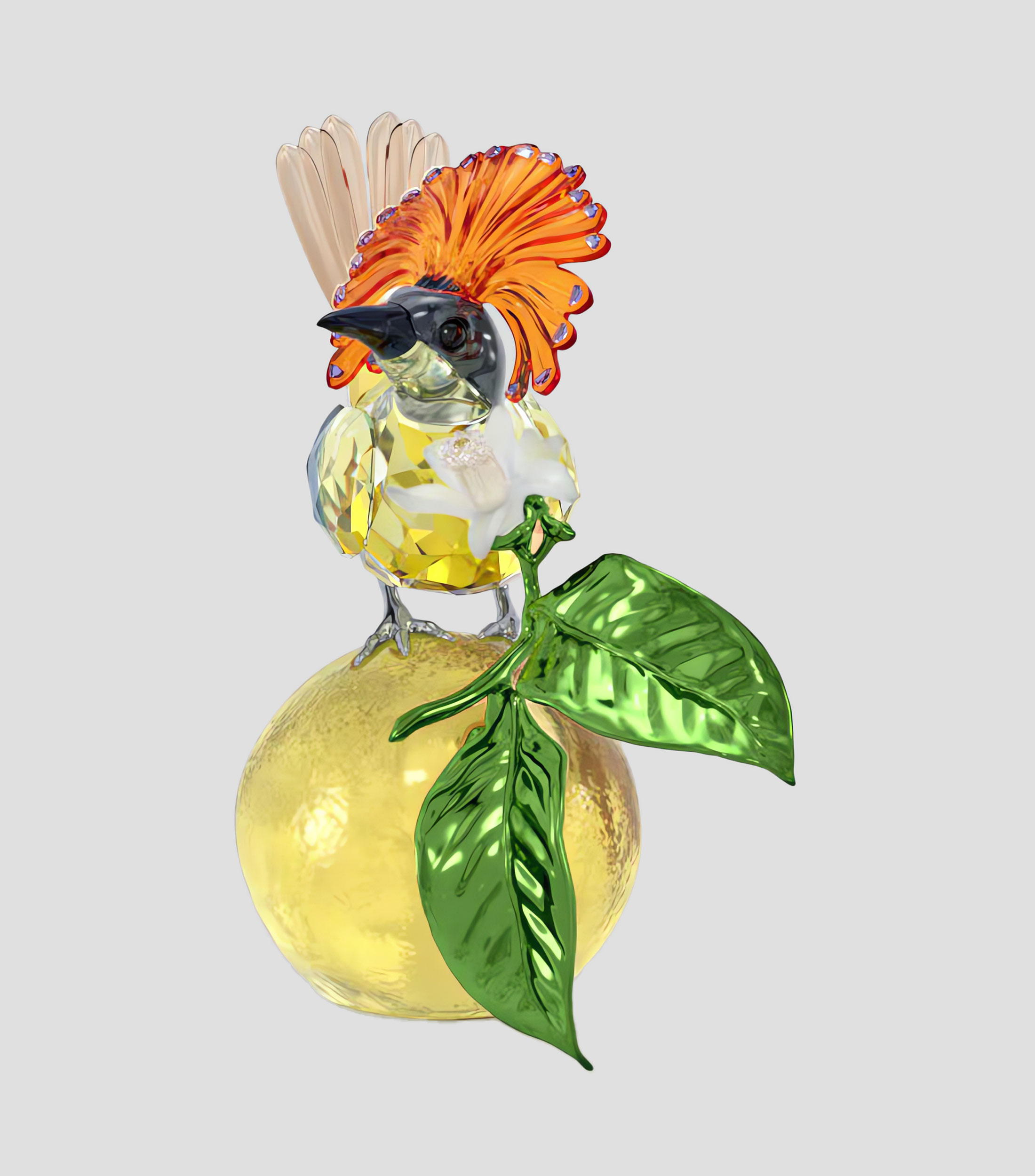 Figura decorativa Idyllia Royal Flycatcher en cristal