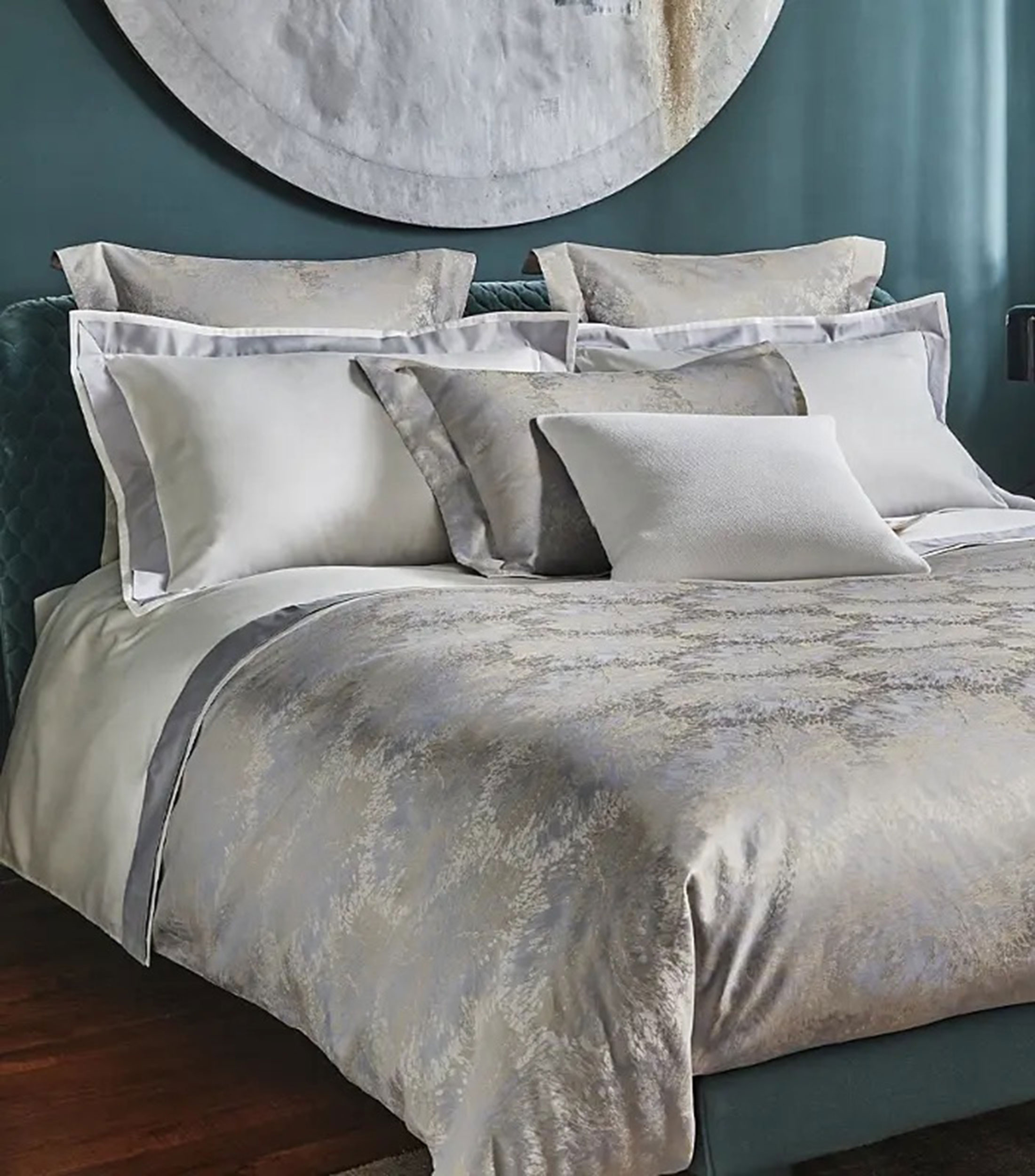 Funda para duvet queen size en algodón Sahara Flower Arredo arena