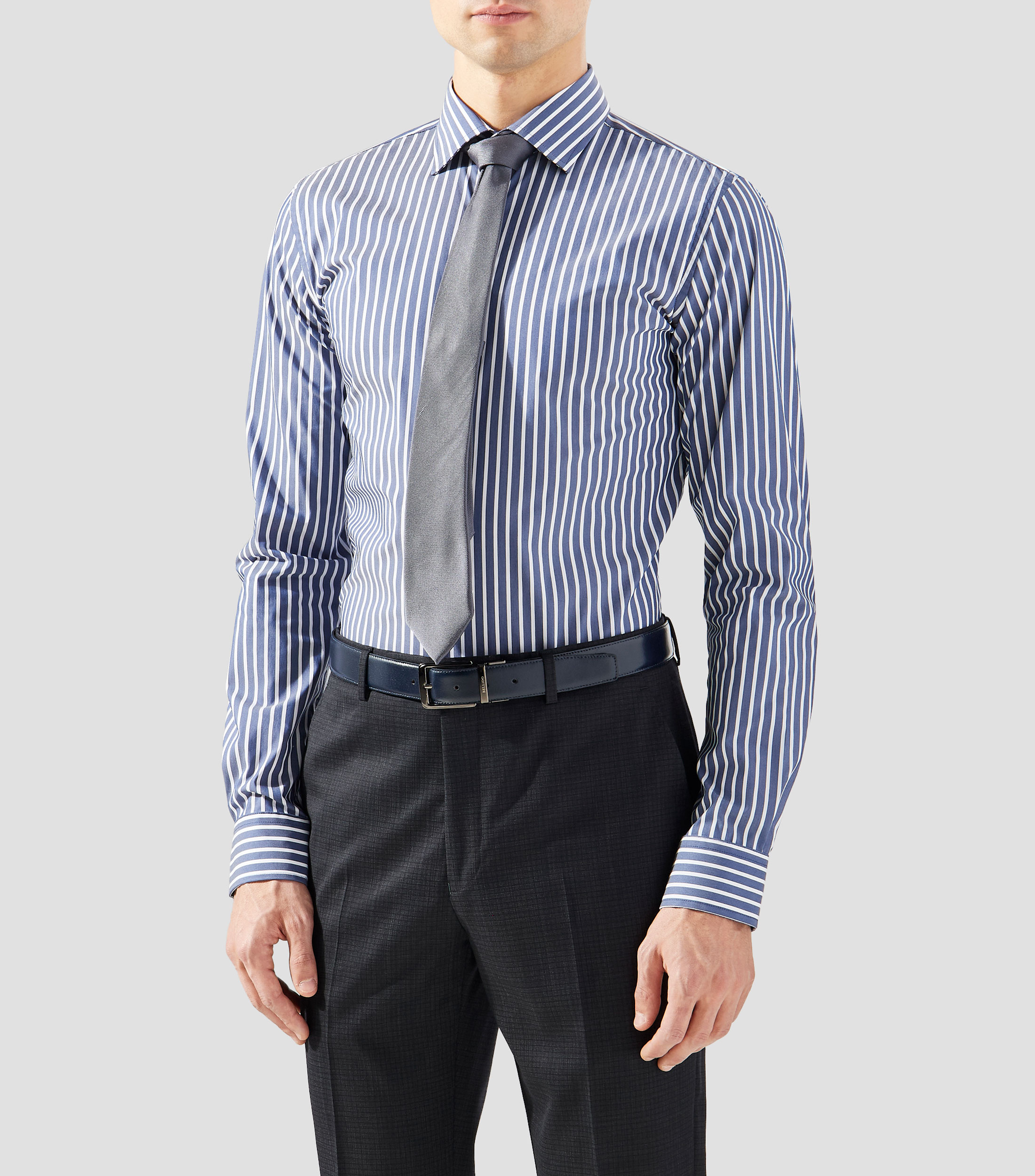 Camisa de rayas manga larga Hombre