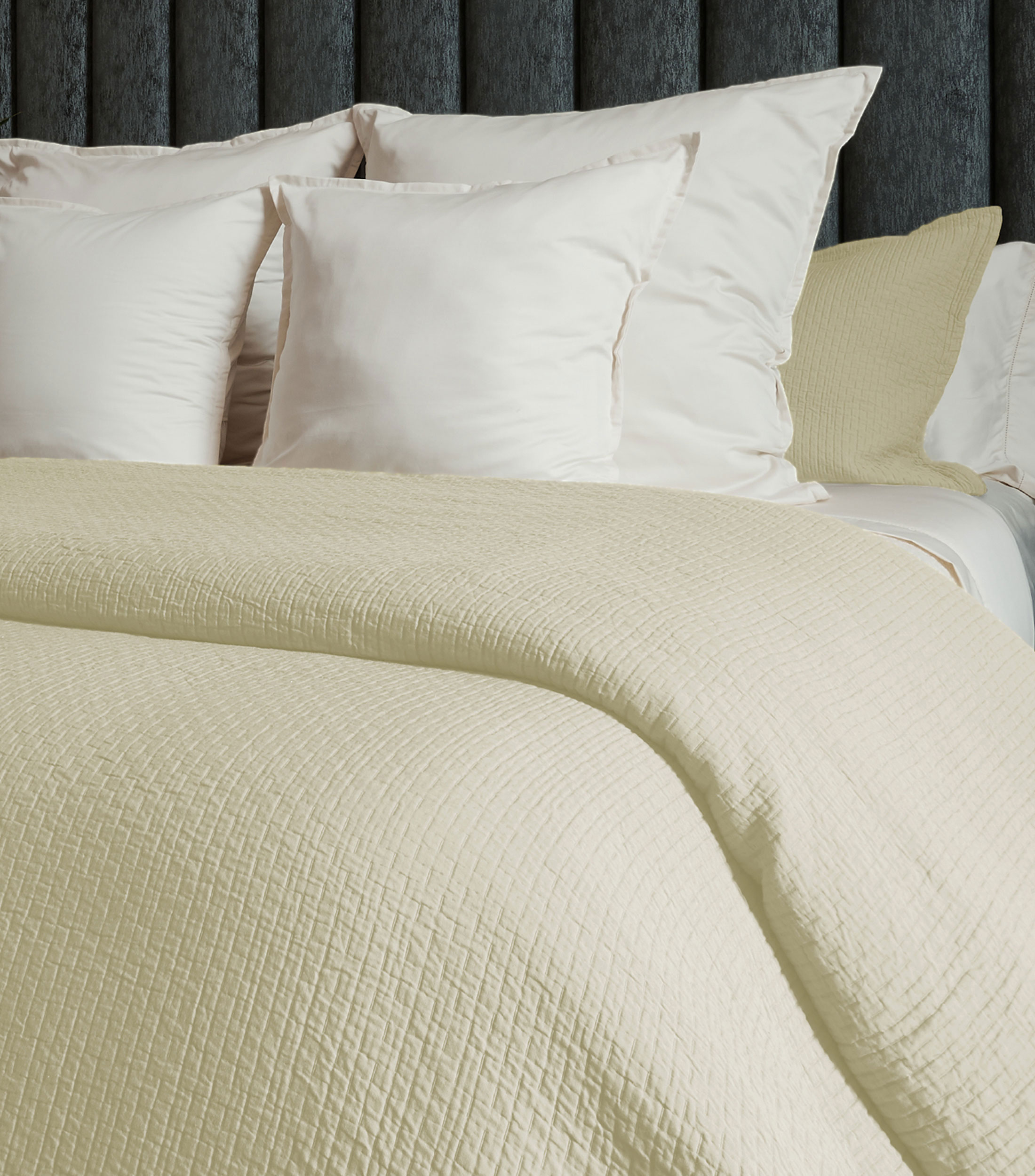 Colcha Coverlet Matrimonial, Queen Size Crudo