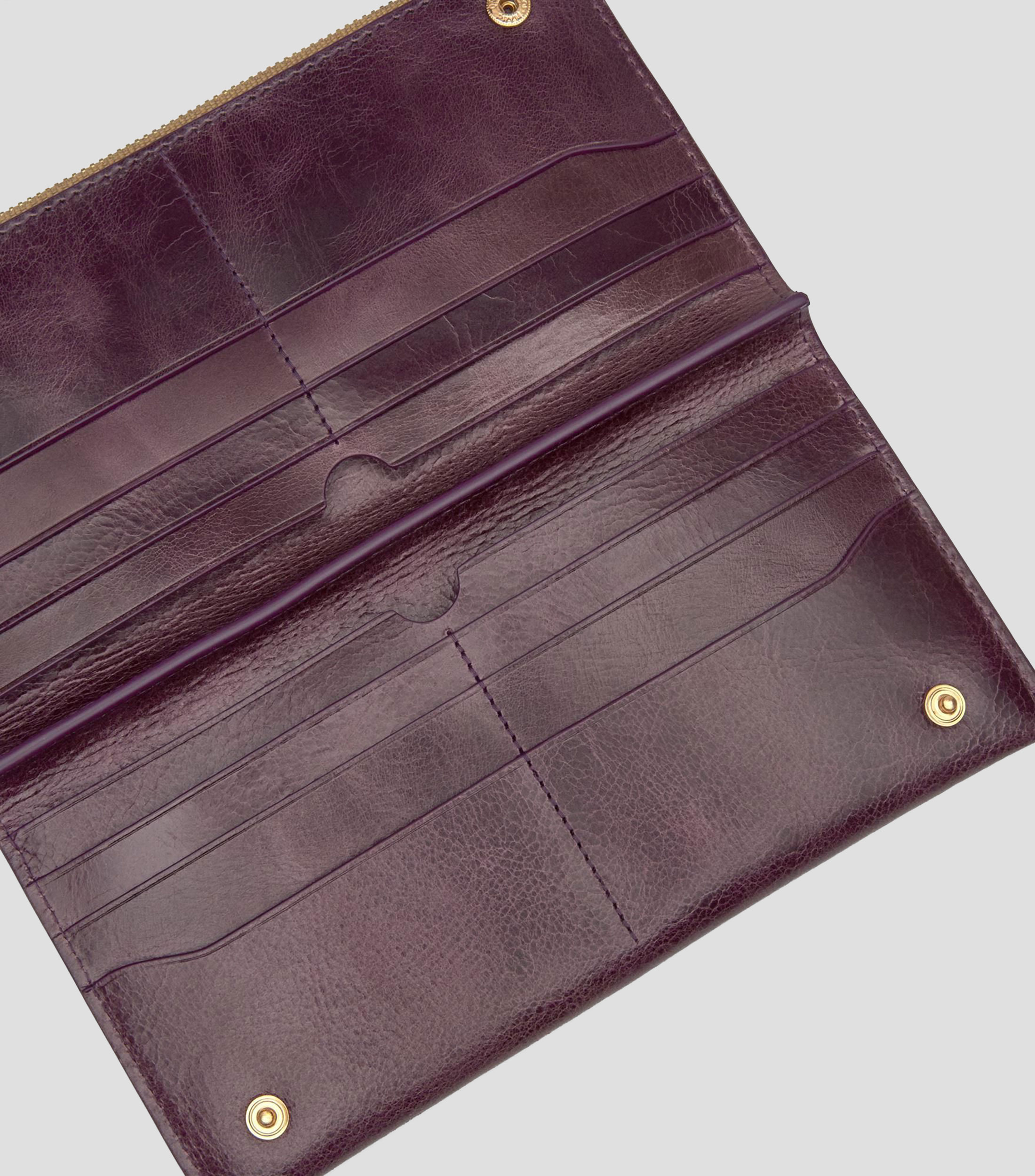 Cartera en piel Orión lisa Mujer