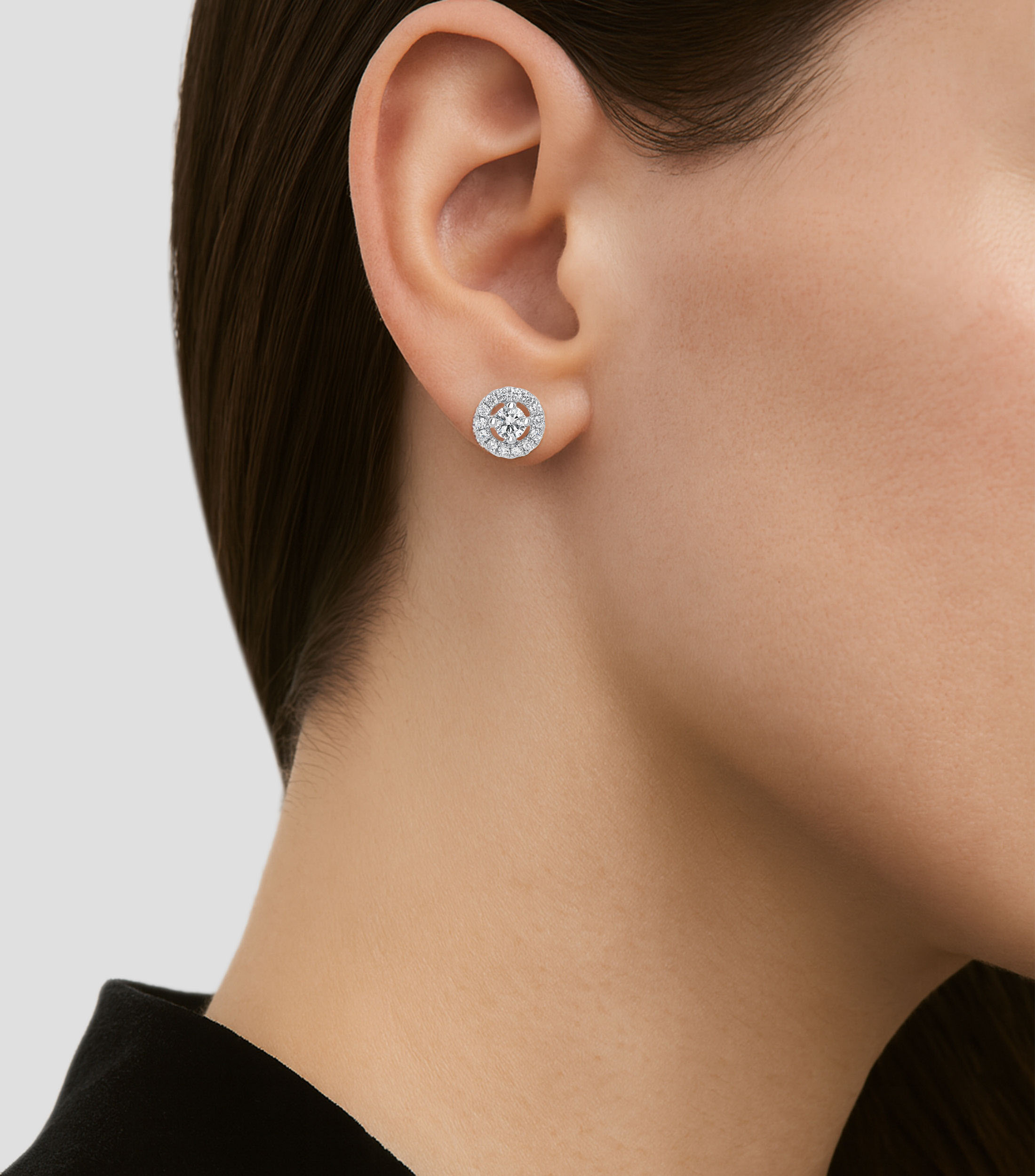 Pendientes Grace en oro blanco de 18 Kts Mujer