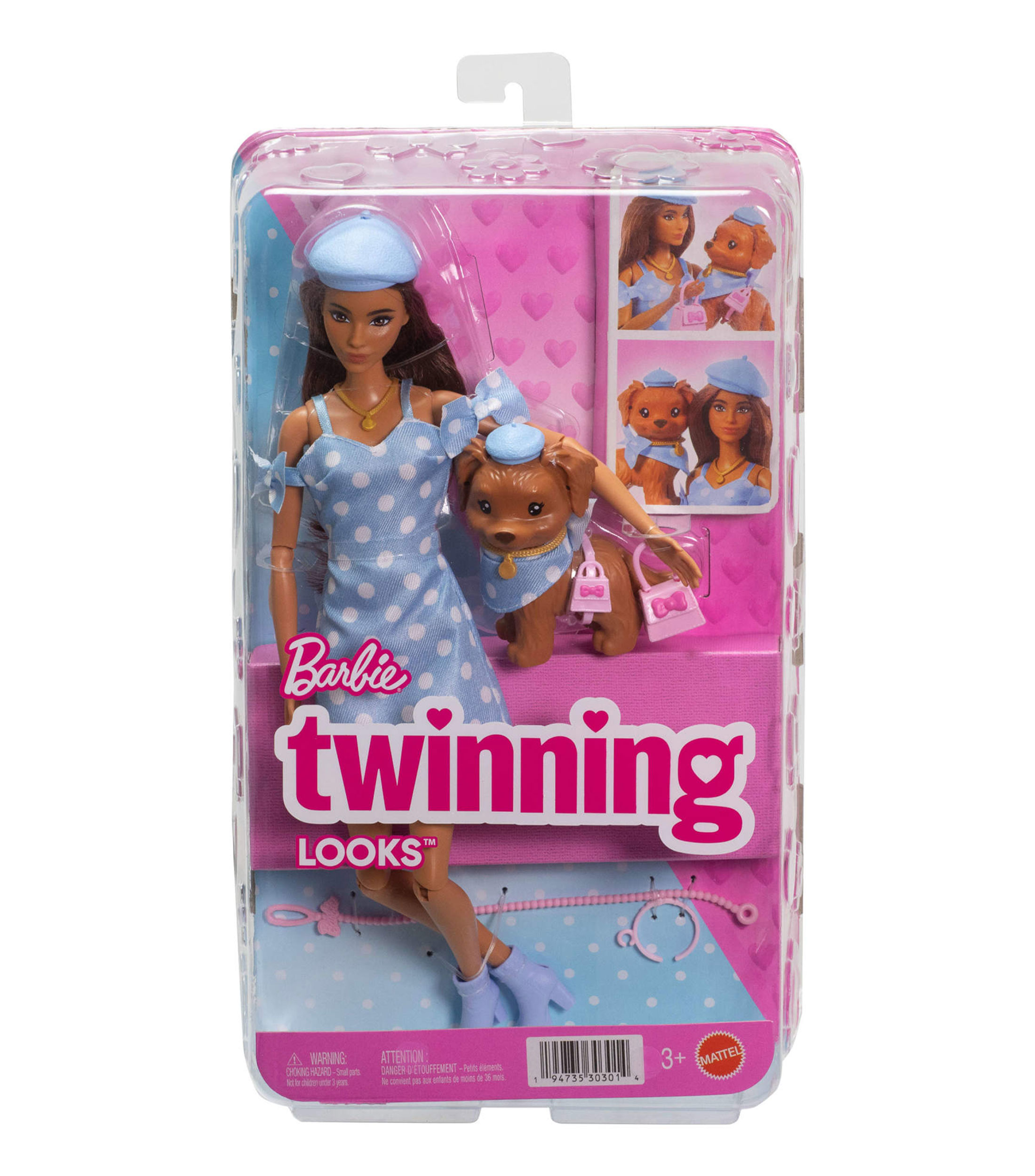 Barbie Fashion Beauty Muñeca Looks Iguales Teresa y Perrito