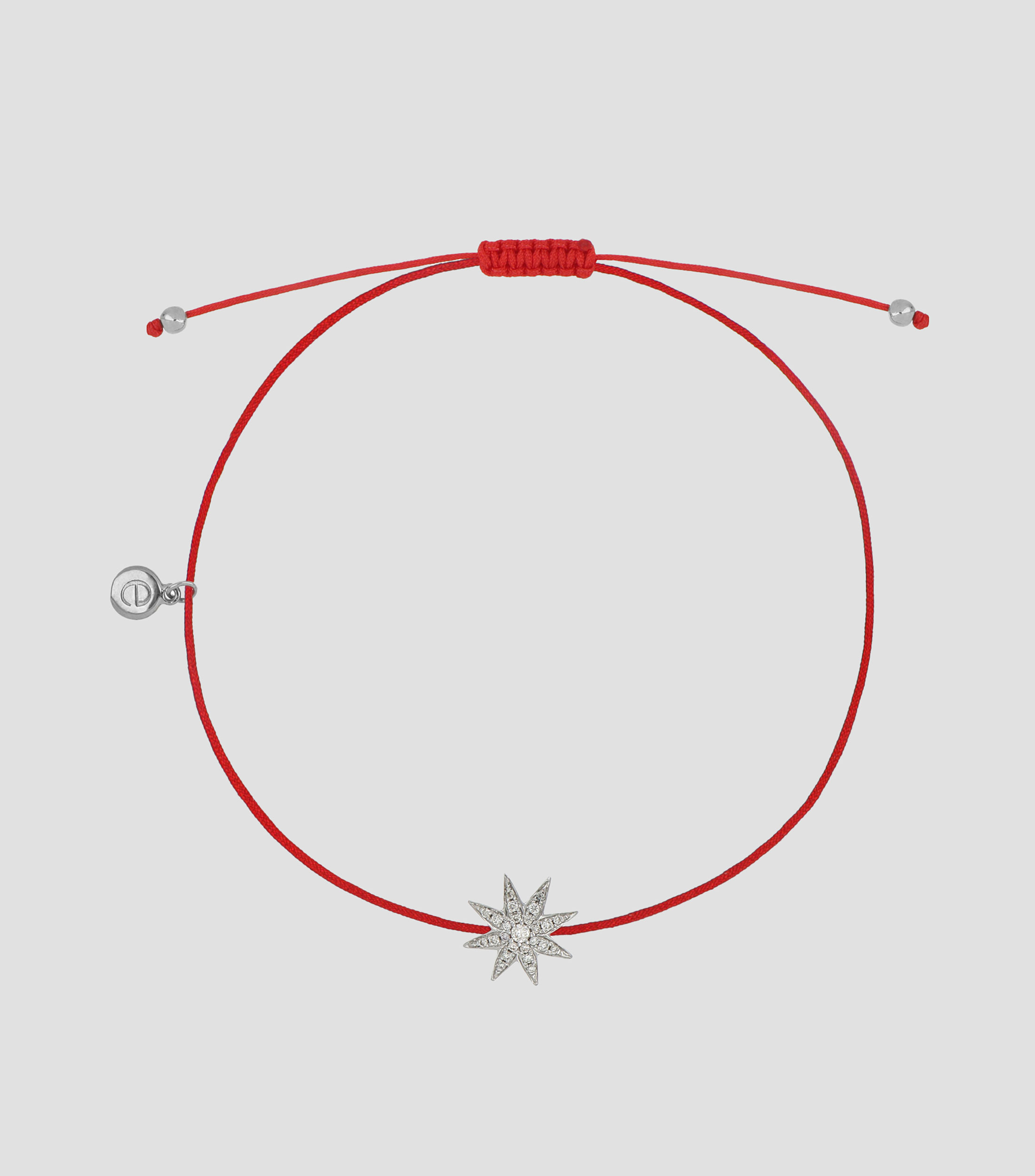 Pulsera roja con diamantes Mujer