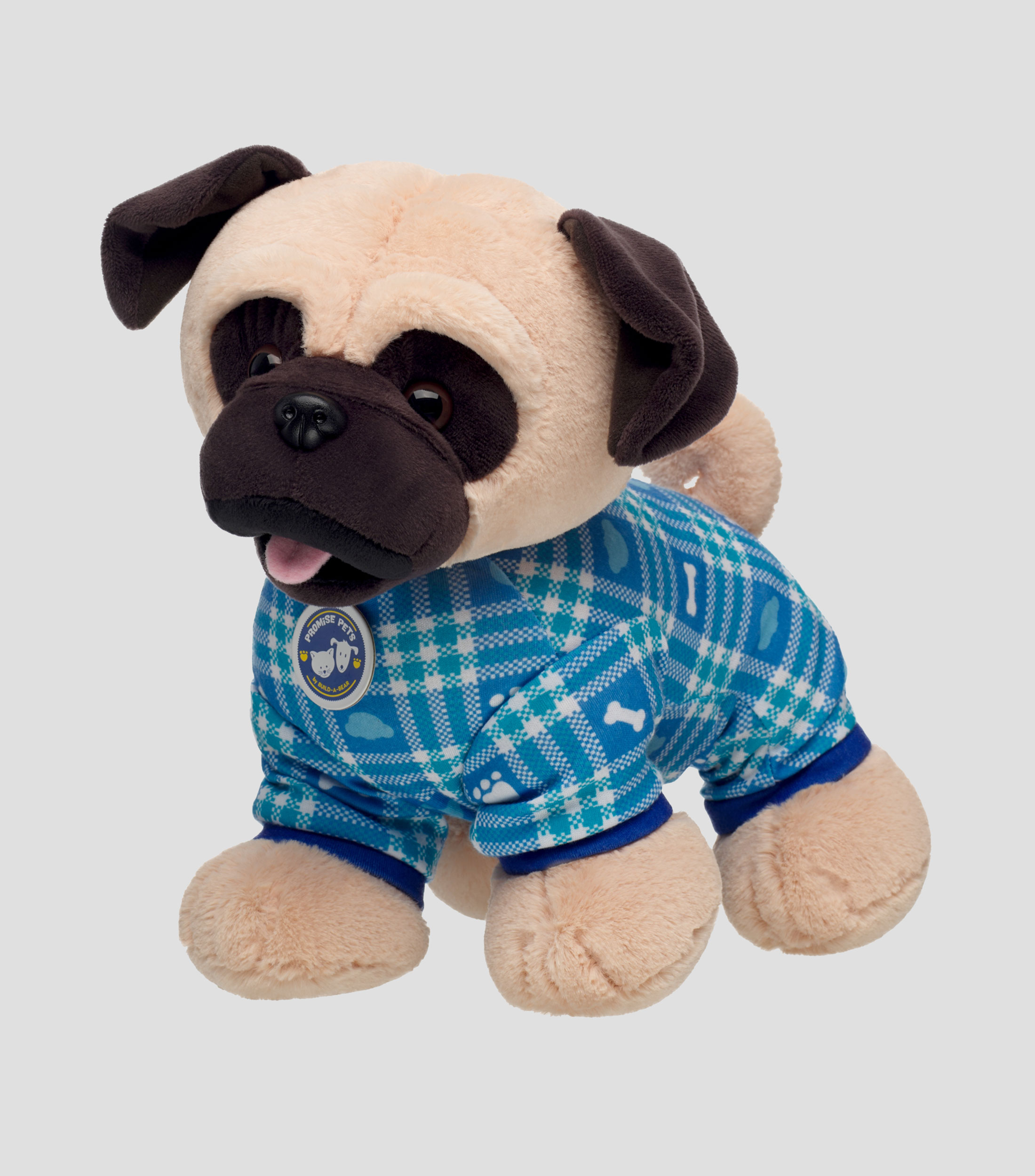Pijama a cuadros para muñeco de peluche