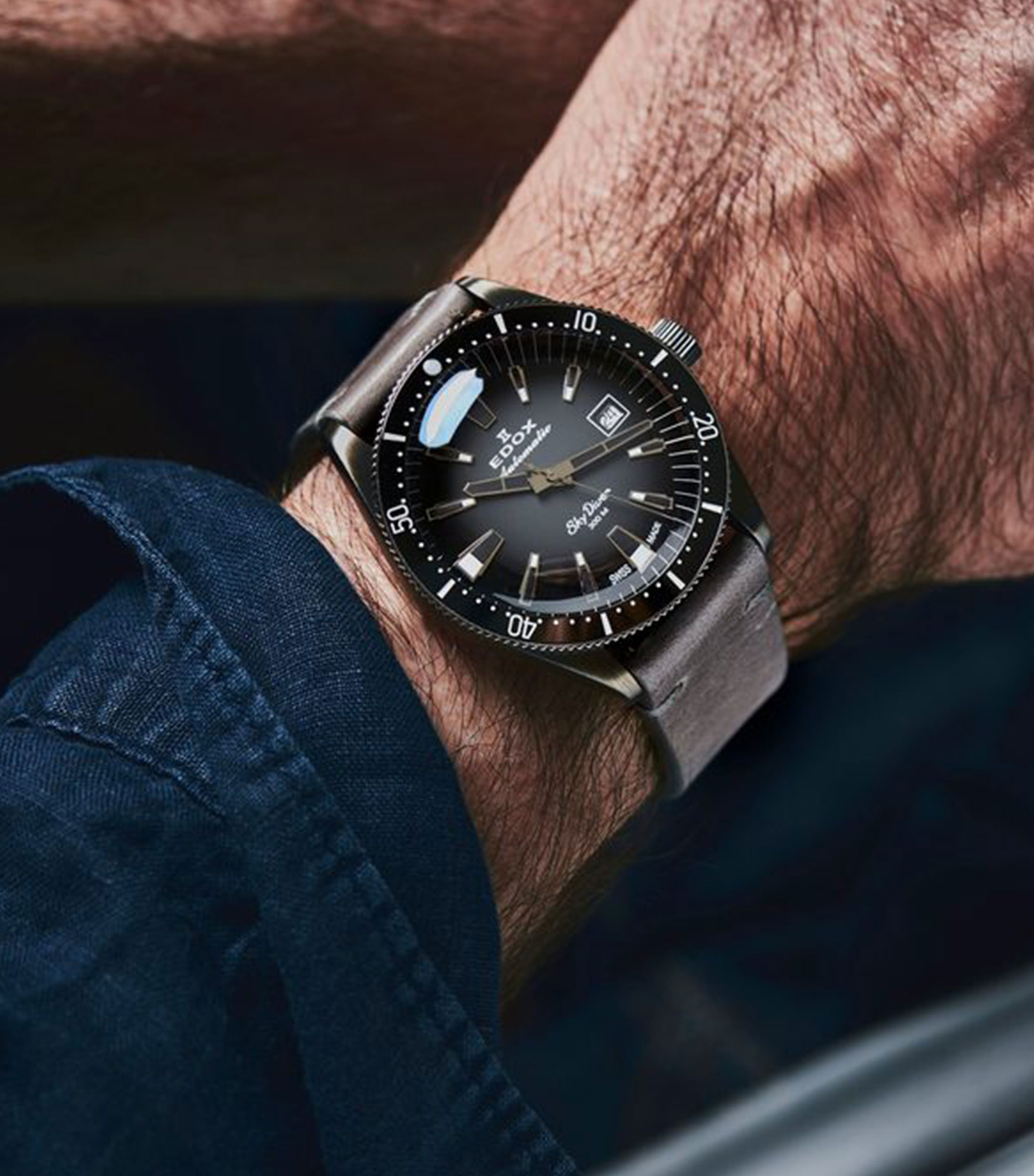 Reloj para Hombre SkyDiver Edicion Especial, Negro y Gris