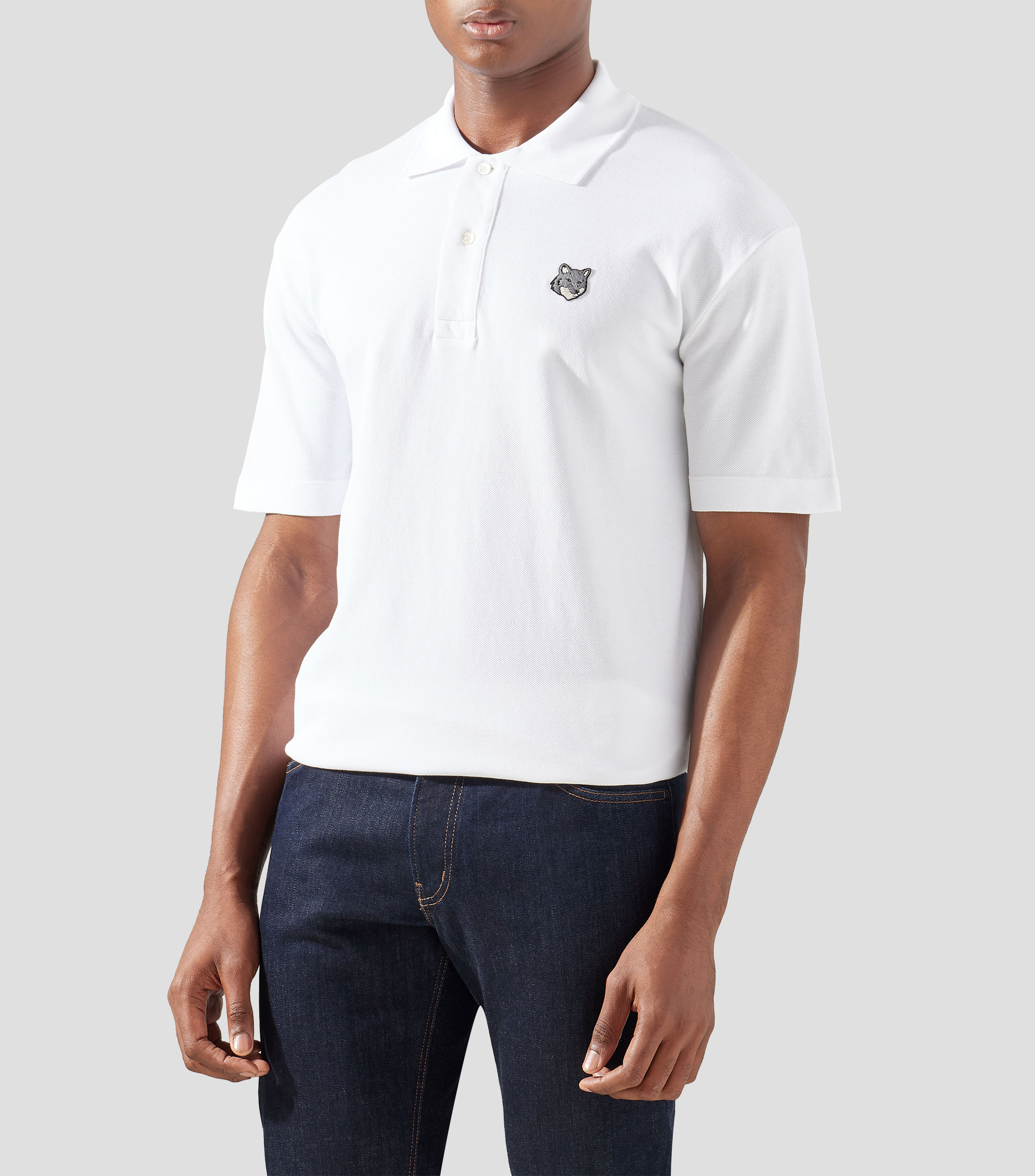 Playera tipo polo manga corta lisa Hombre