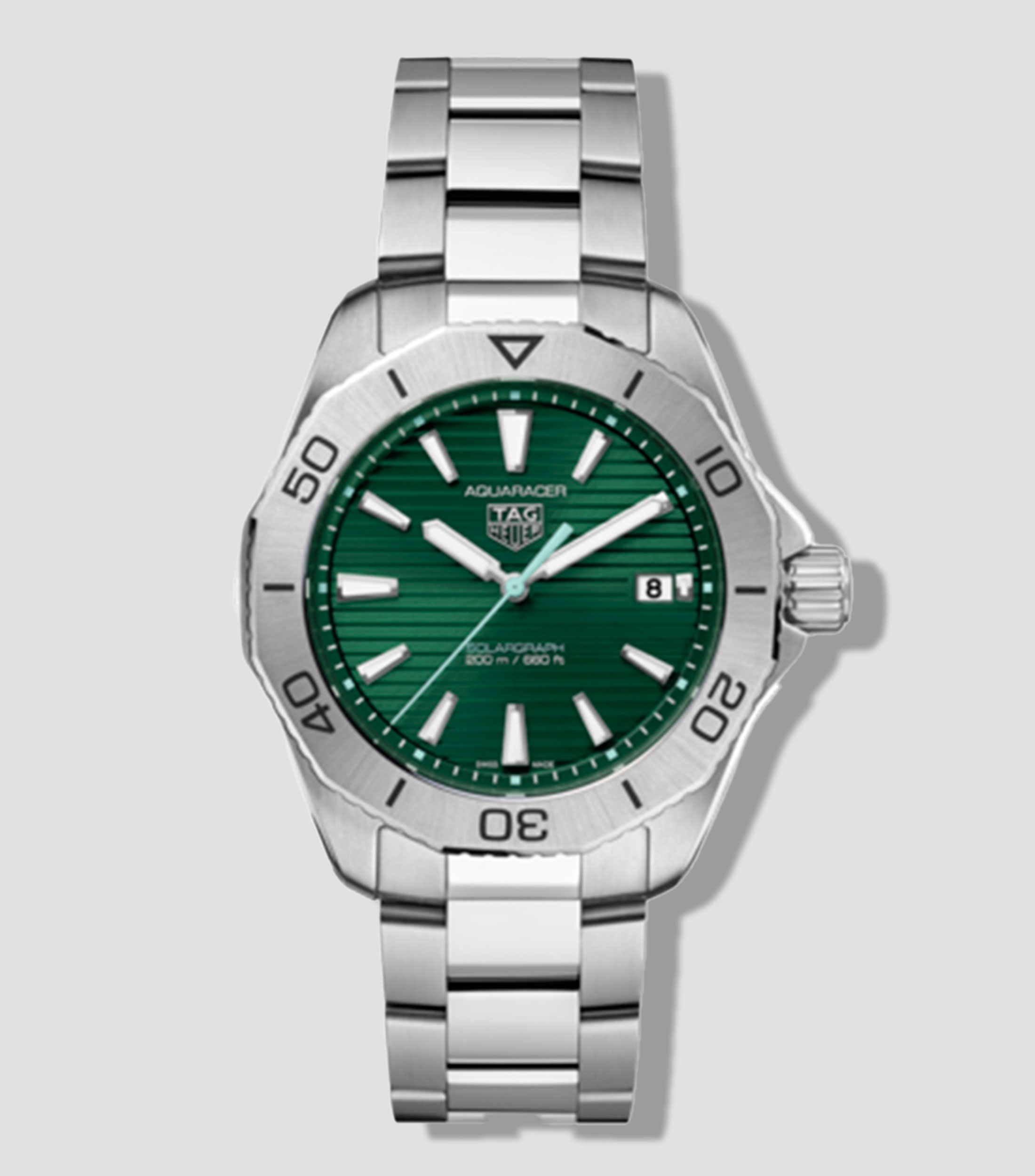 Reloj unisex Aquaracer casual Plateado, Verde