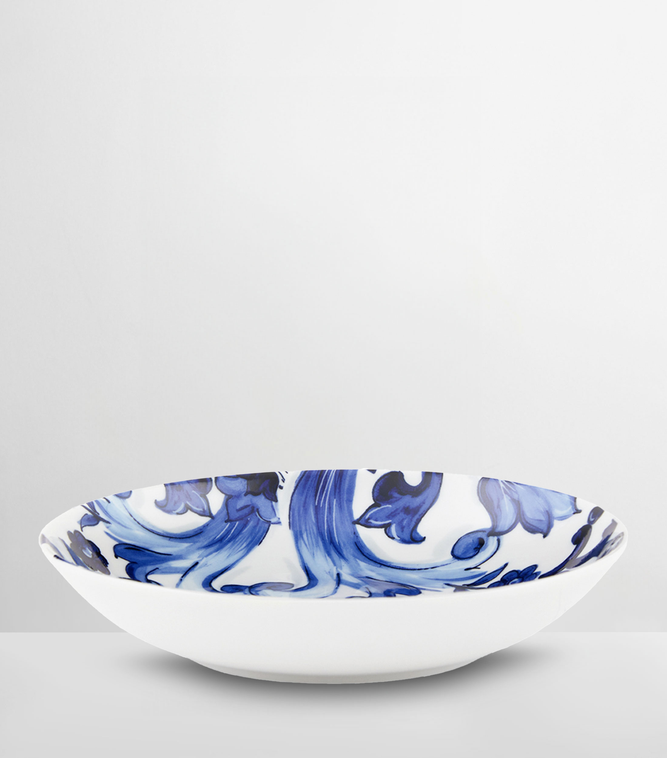 Set 2 platos para sopa Fiore en porcelana estampado multicolor