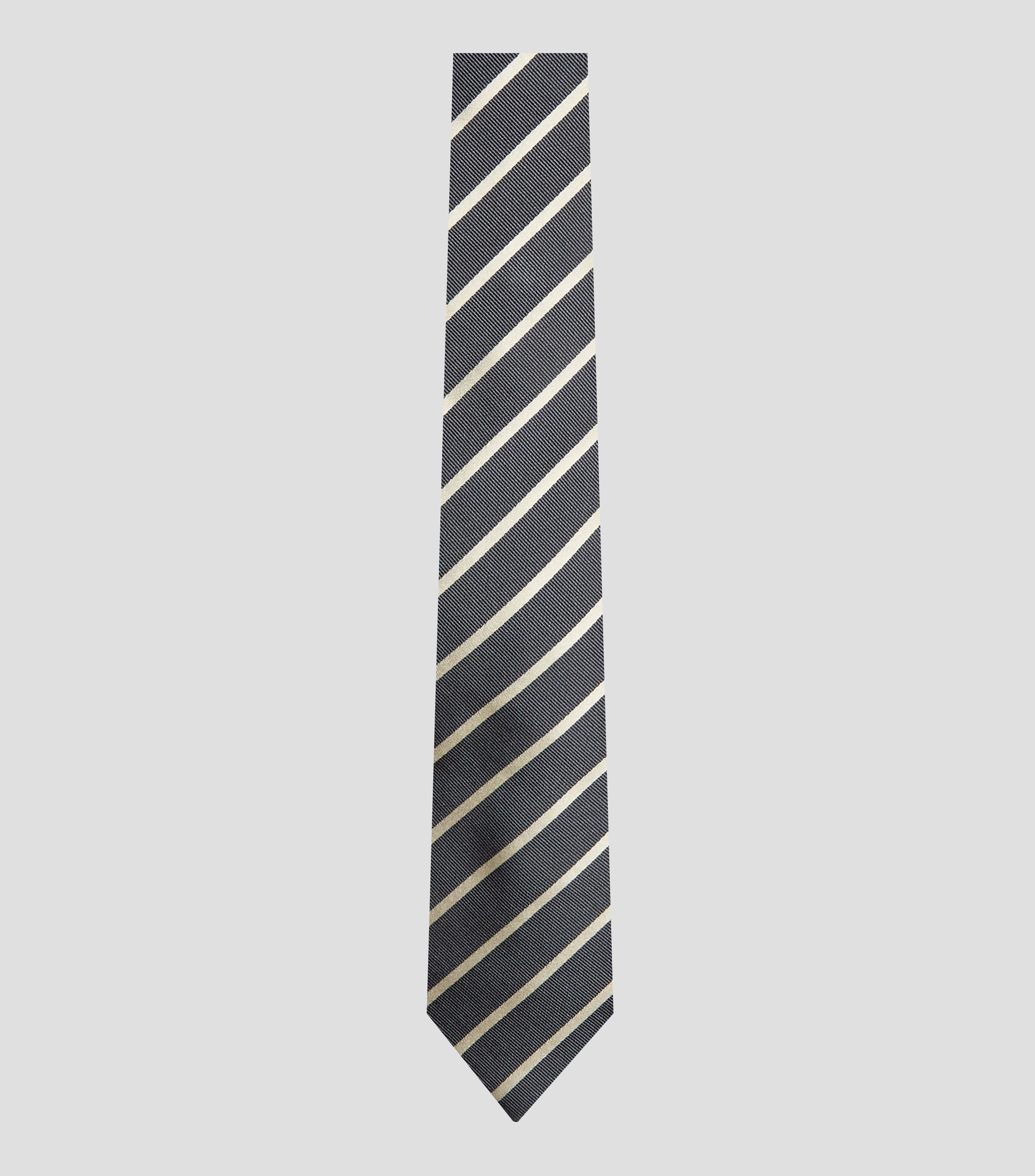 Corbata ancha de seda a rayas