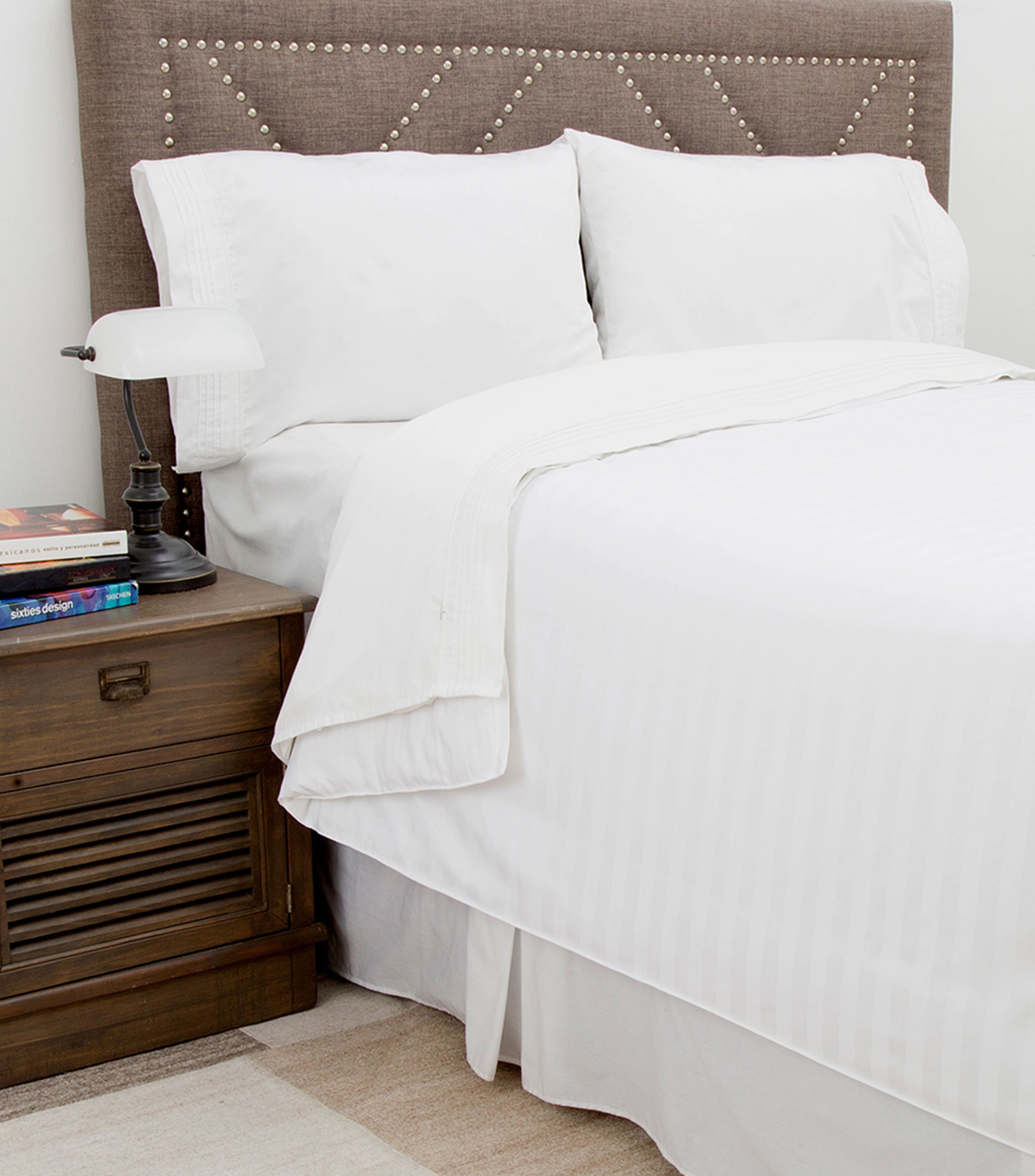 Funda para Duvet Rayas Blanco Individual