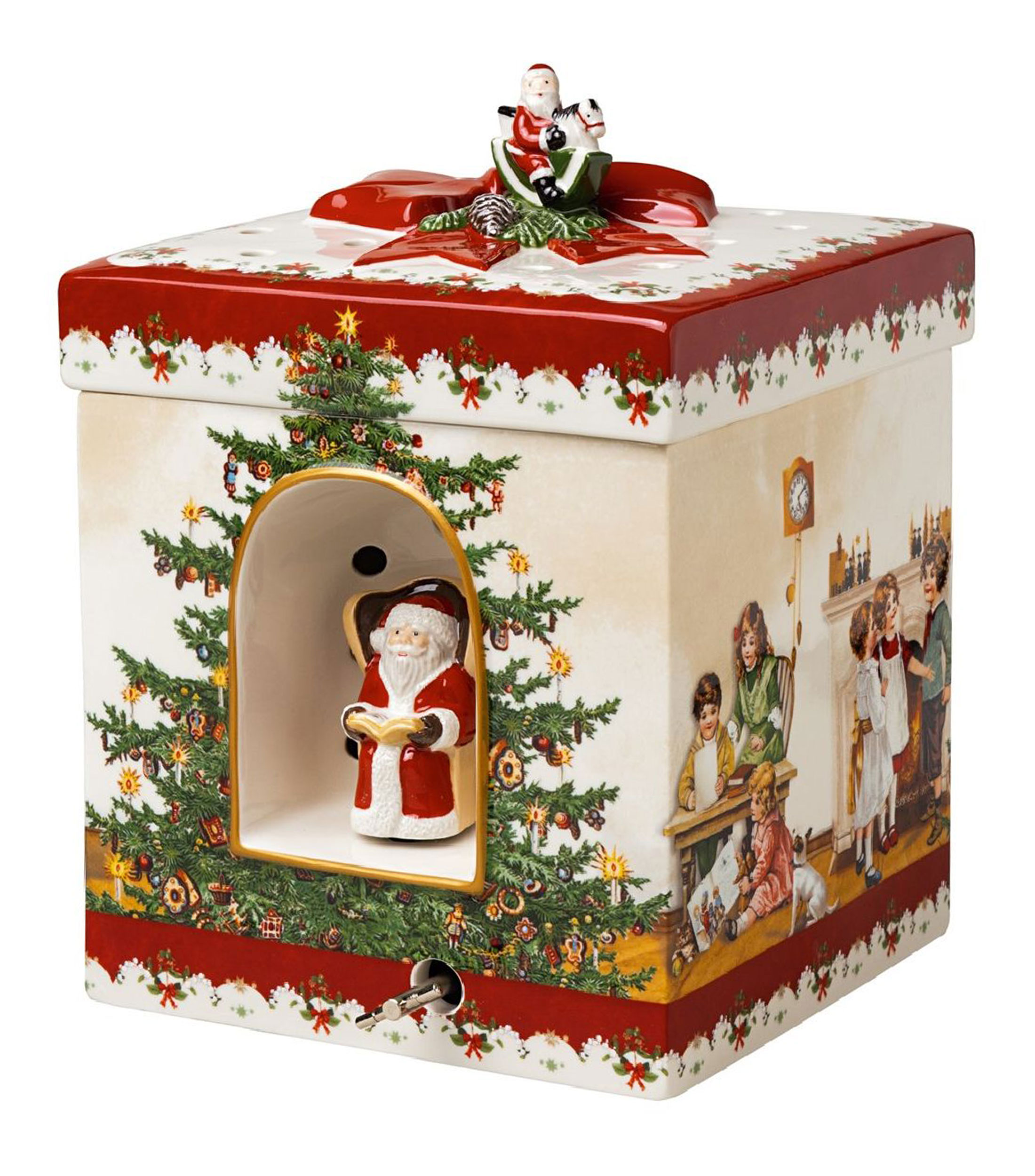Figura Decorativa Regalo Oso en porcelana