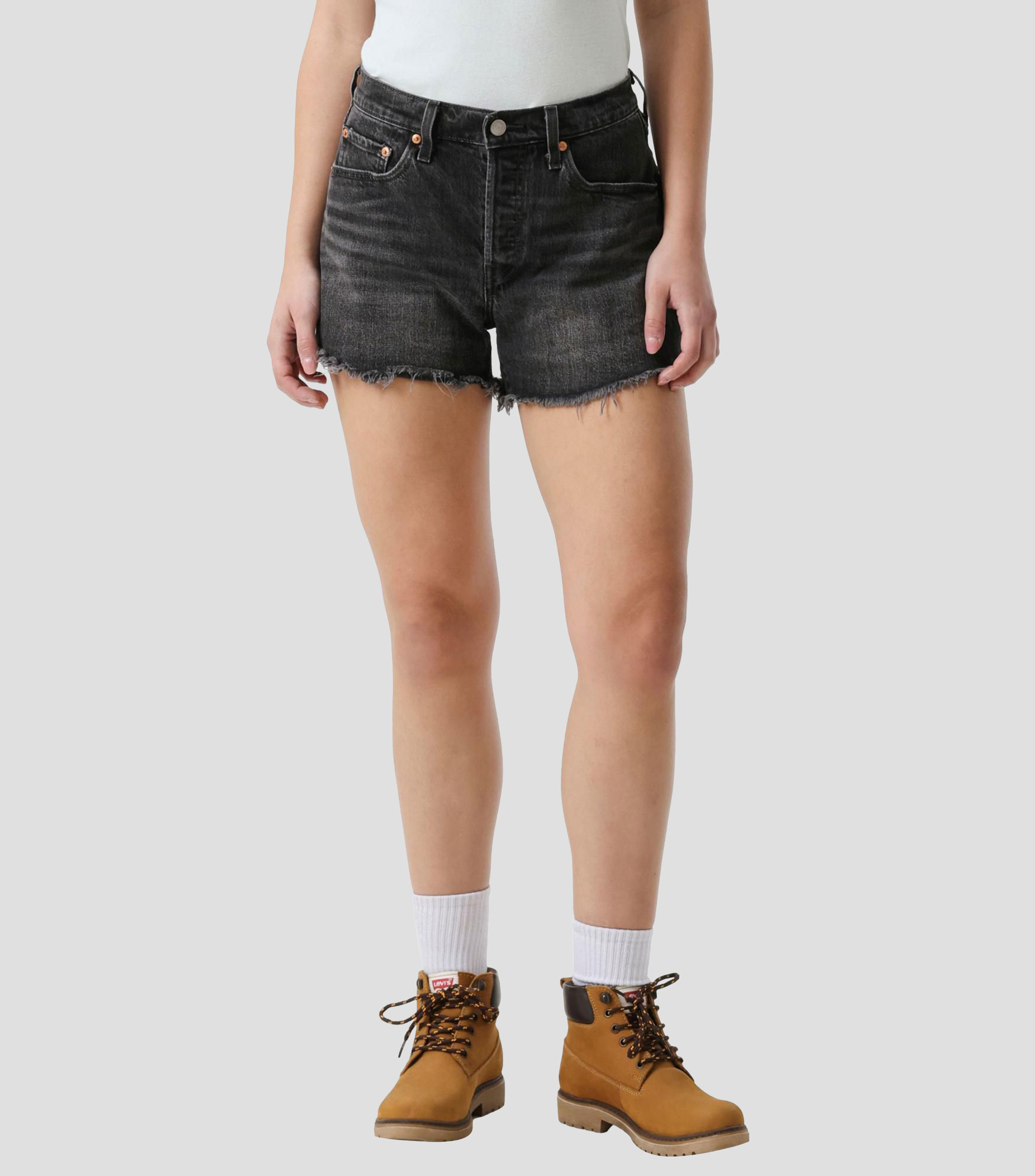 Short de mezclilla liso Mujer