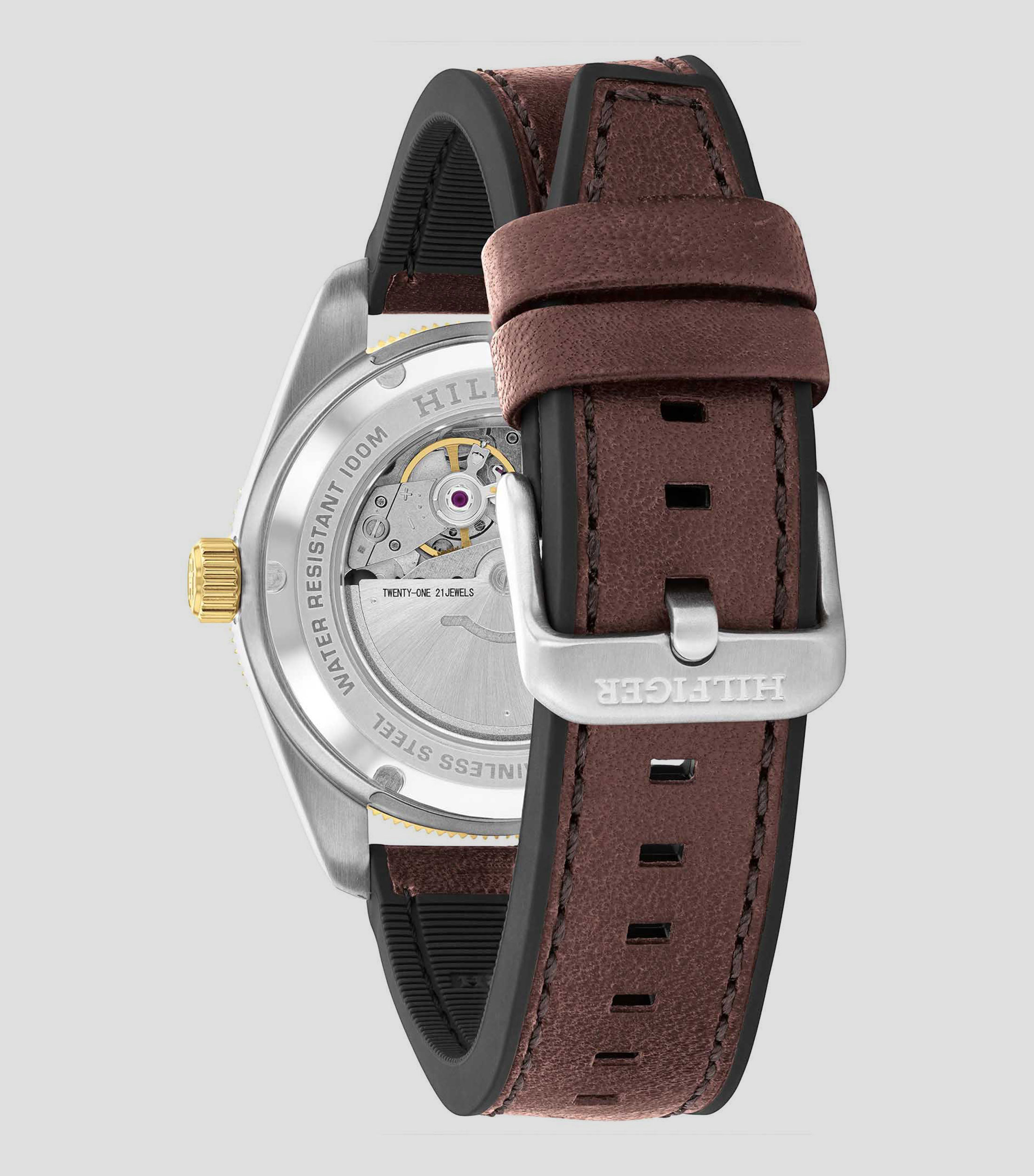 Reloj para Hombre TH85 Casual, Plateado, Café