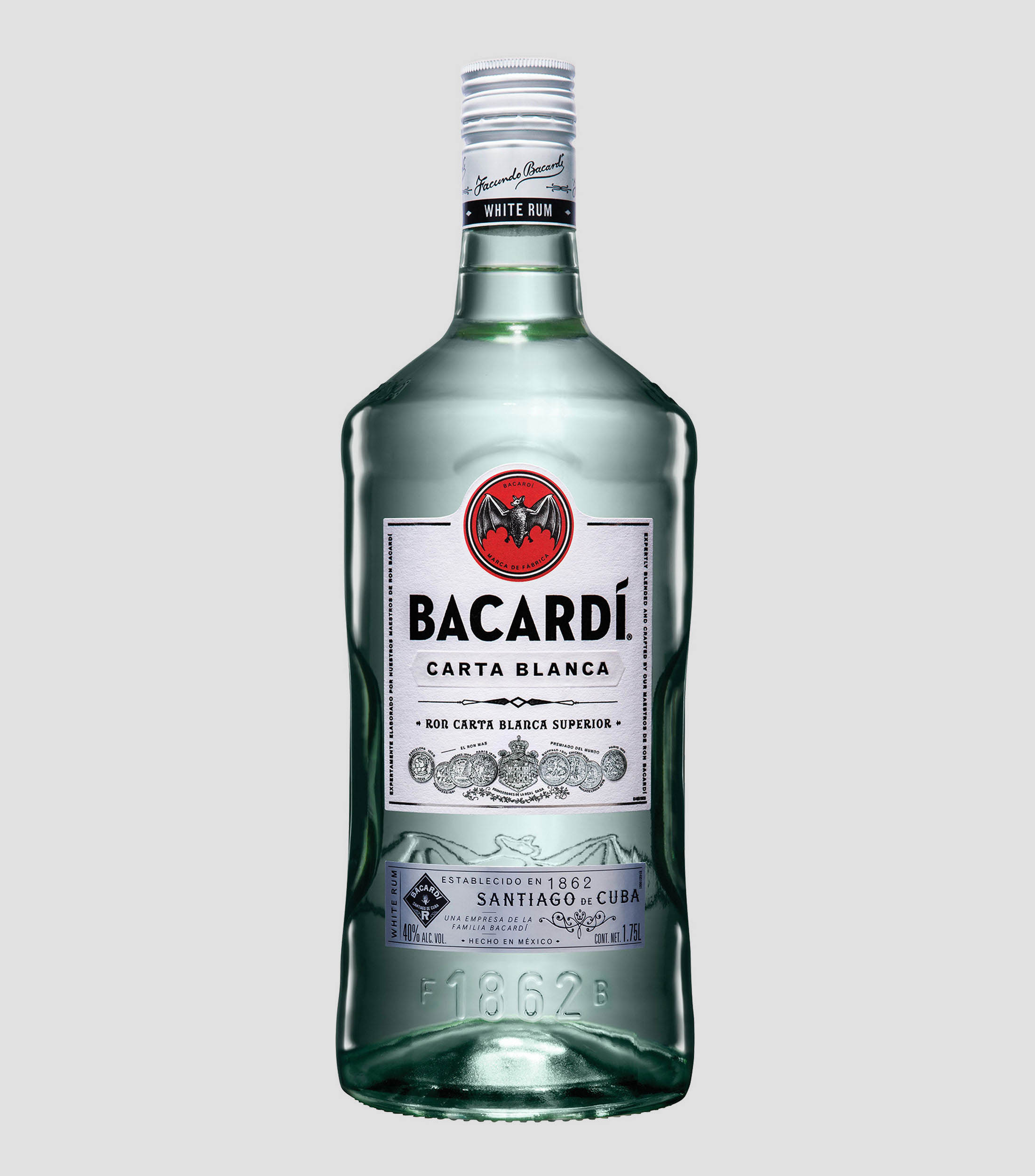 Ron Blanco Bacardí Carta Blanca, 1750 ml