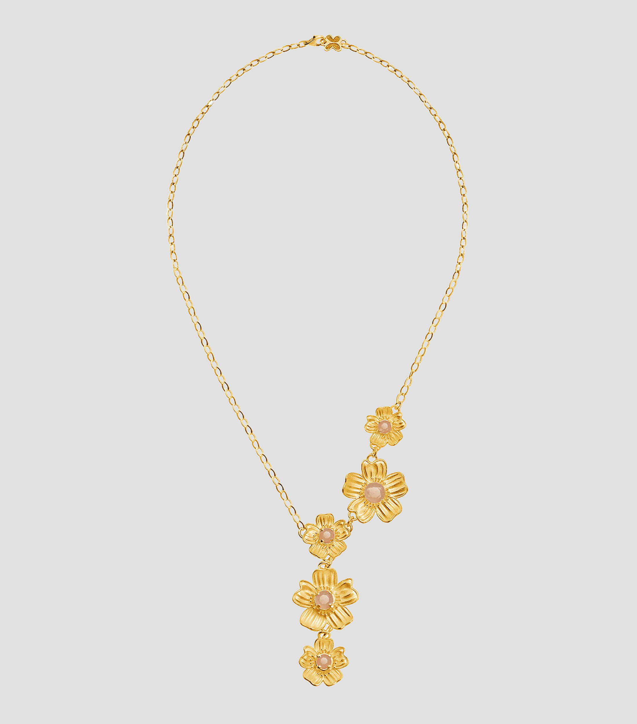 Collar en plata .925 con topacios Lariat Florecer Mujer