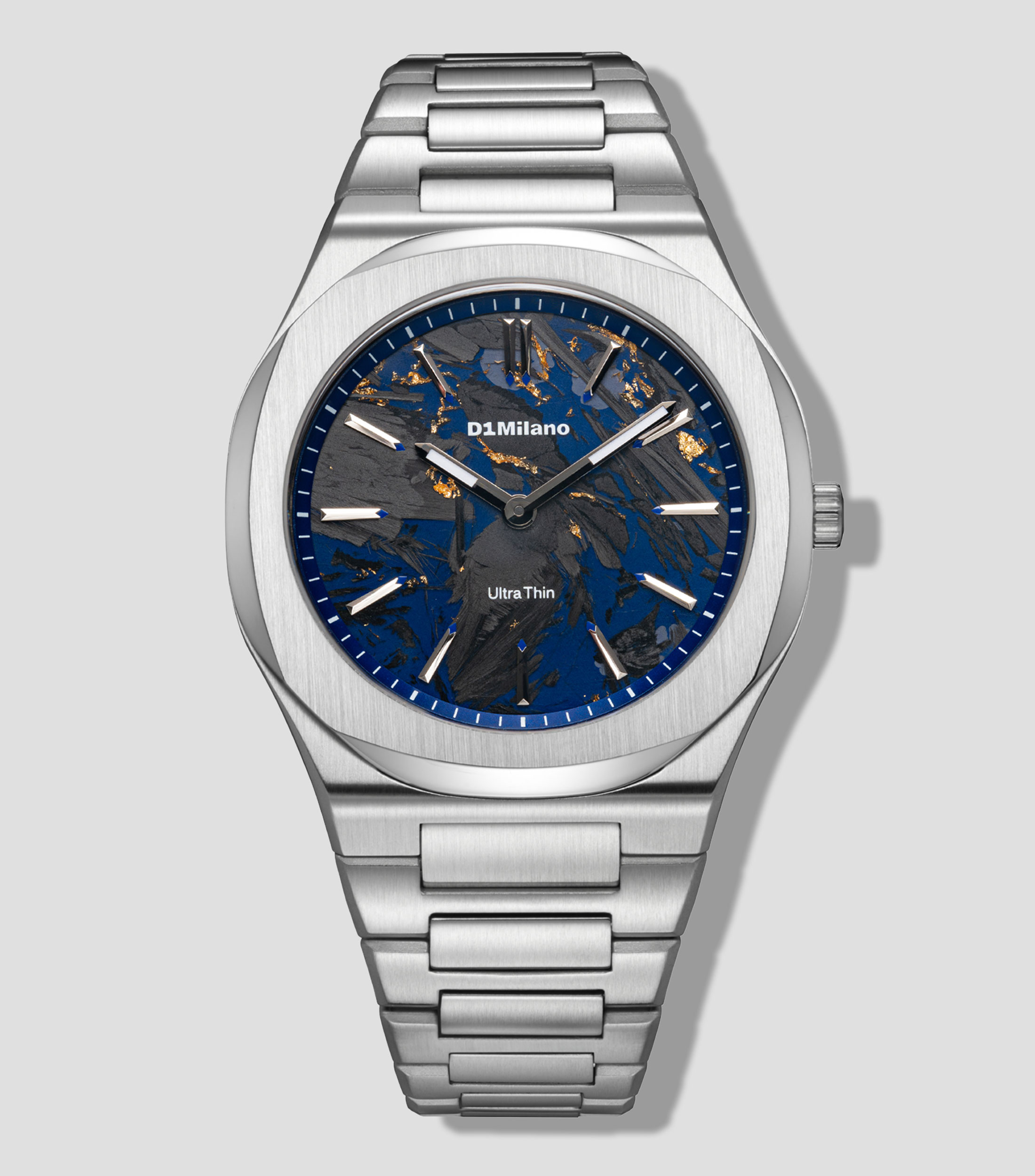 Reloj para Hombre Ultra Thin casual azul, Plateado