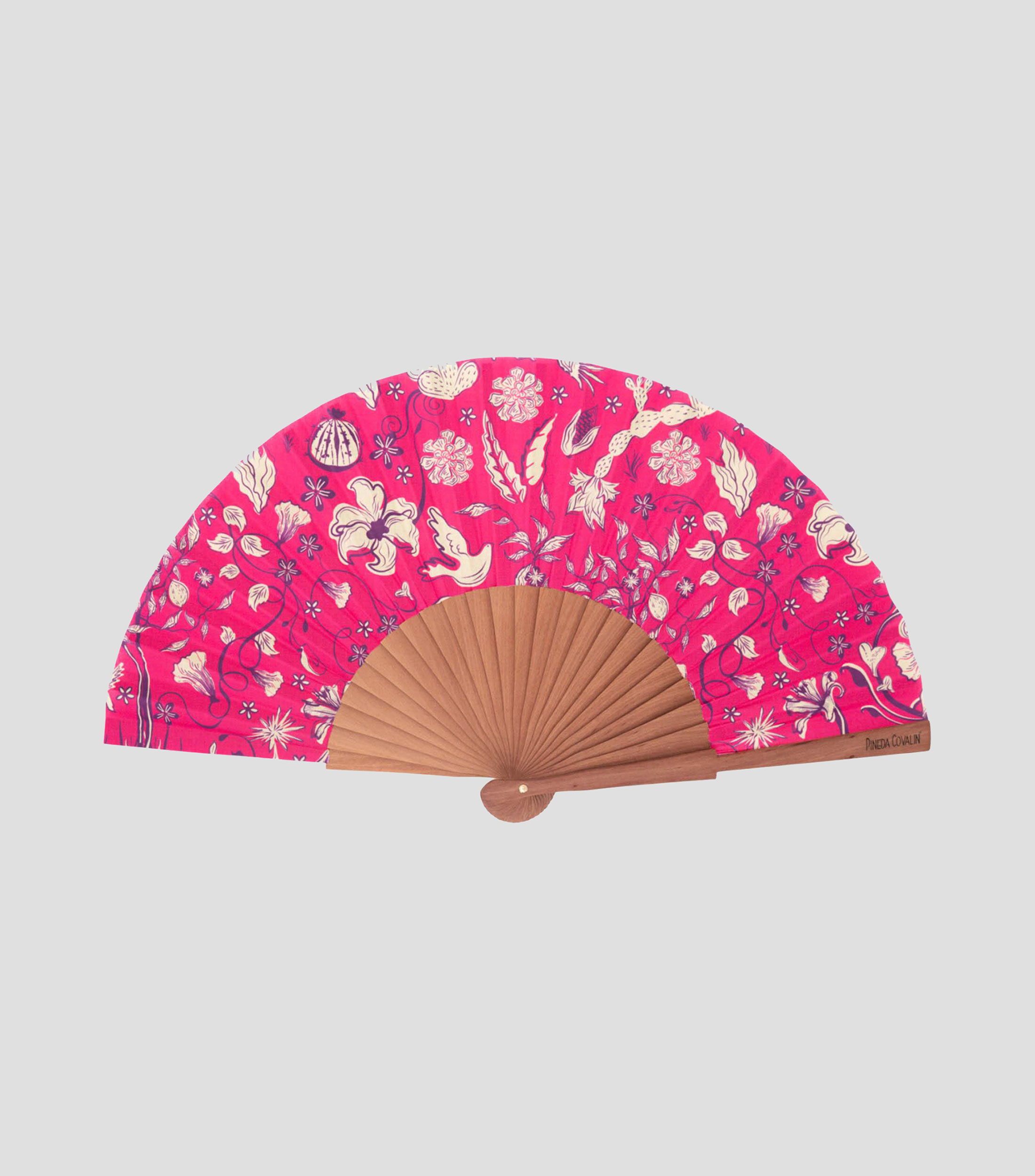 Abanico fucsia Máscaras Mujer
