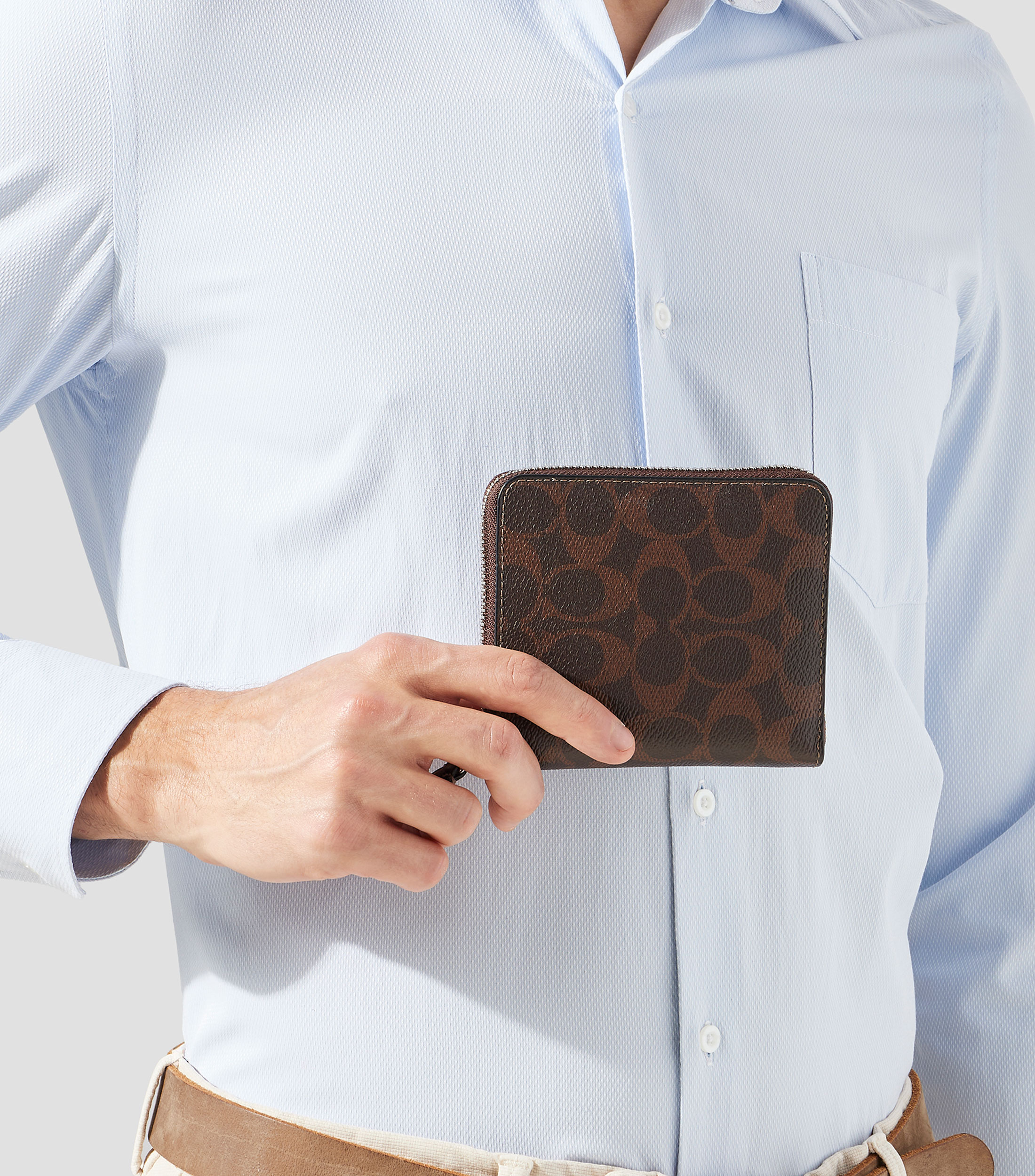 Cartera con monogram estampado Hombre