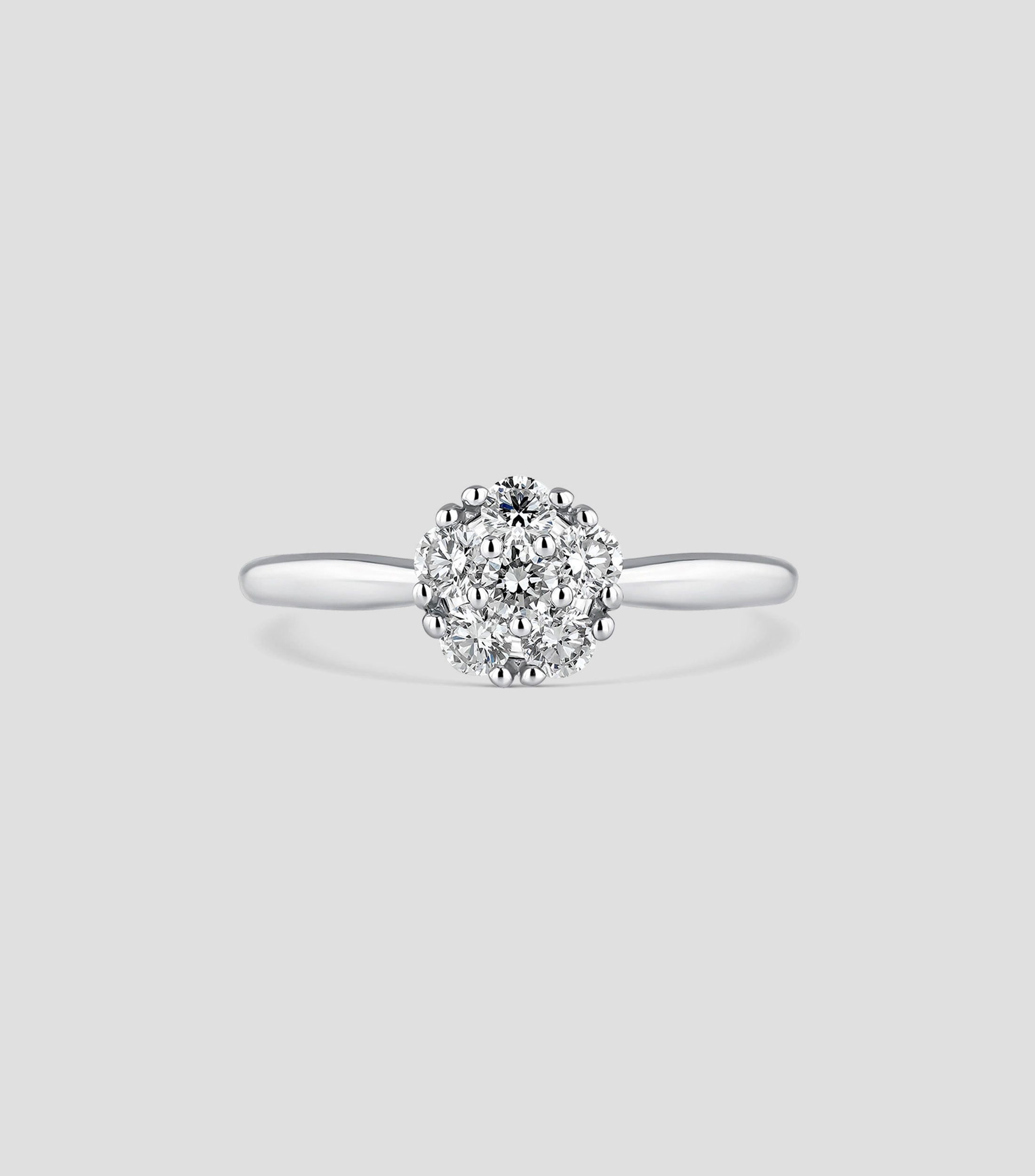 Anillo en Oro blanco 18 kilates con Diamantes Mujer