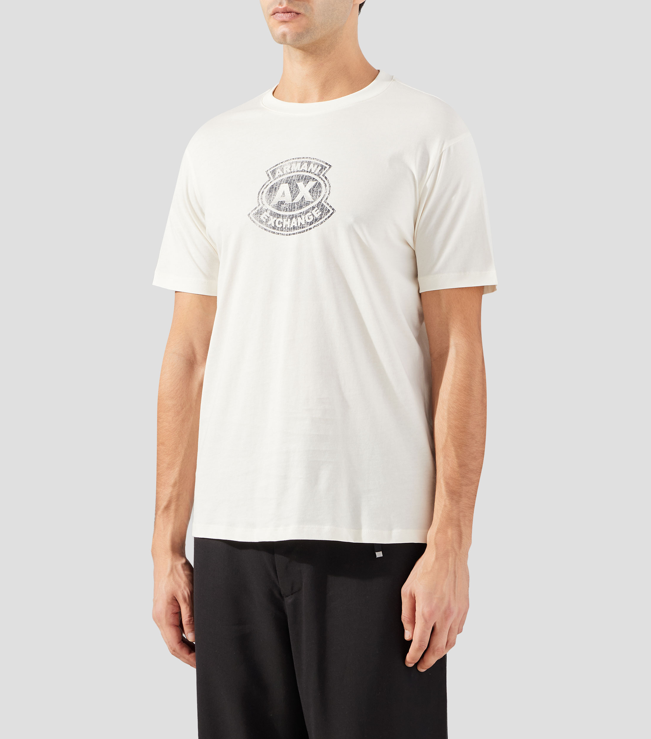 Playera cuello redondo manga corta estampada Hombre