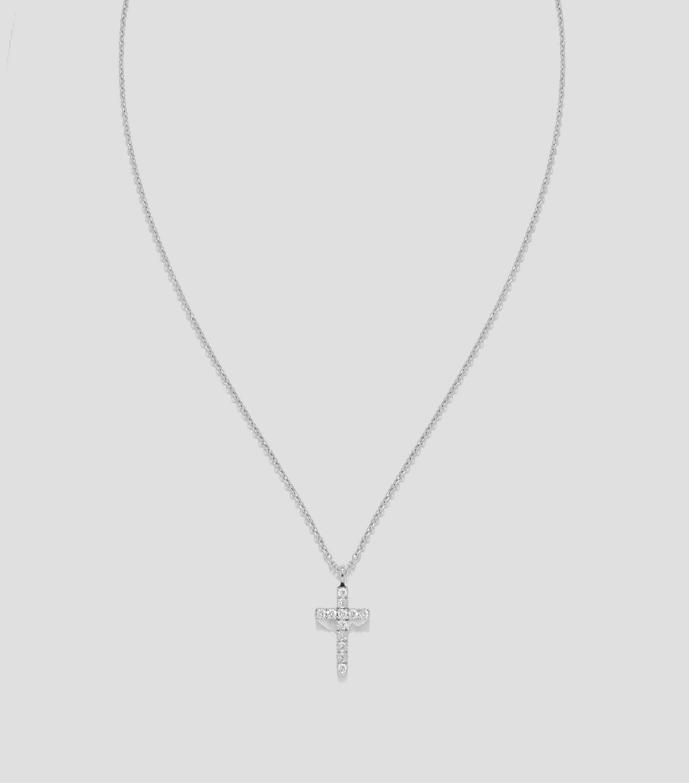 Colgante en Oro blanco de 18 Kilates con Diamantes Mujer