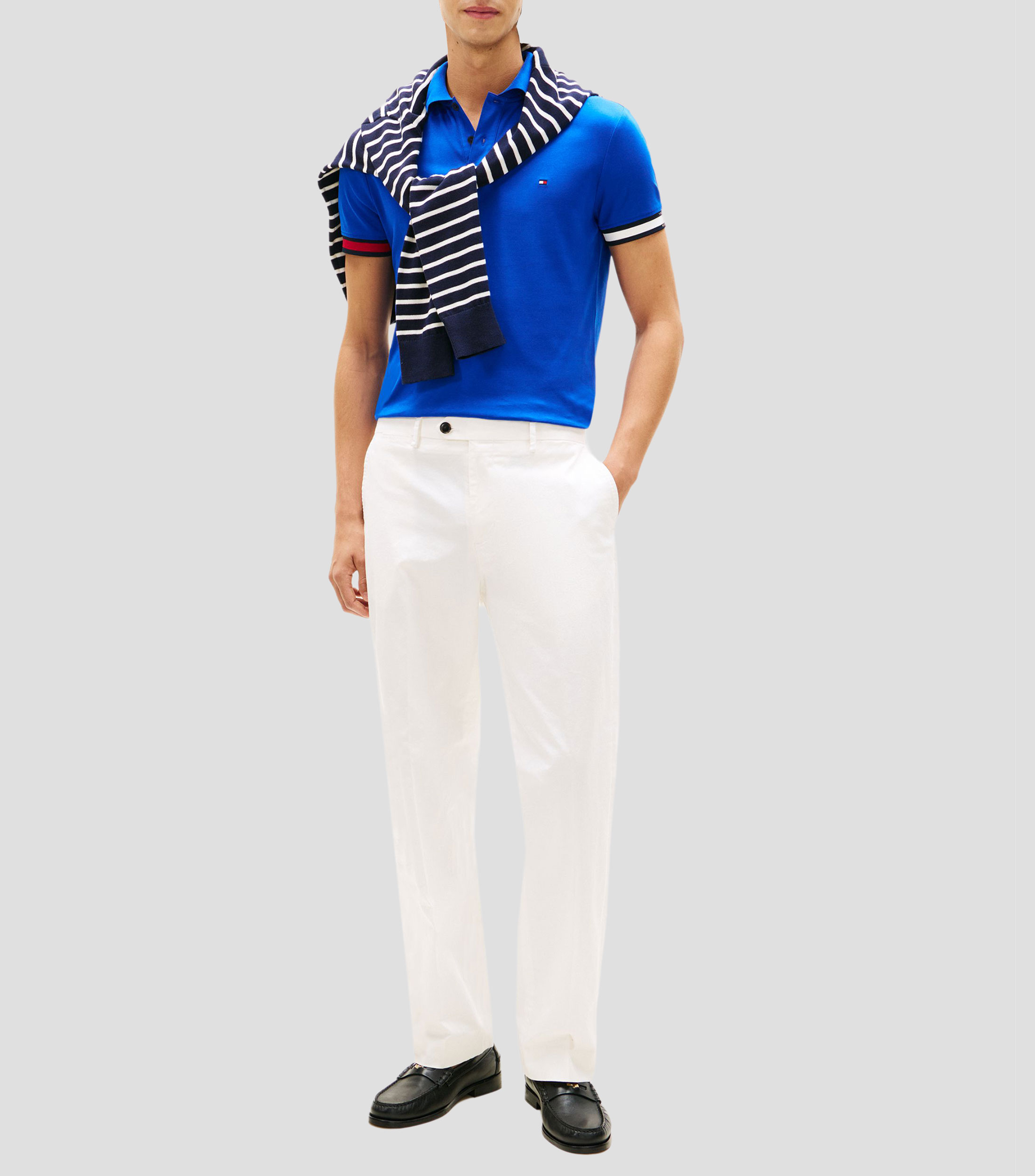 Playera tipo polo manga corta lisa Hombre