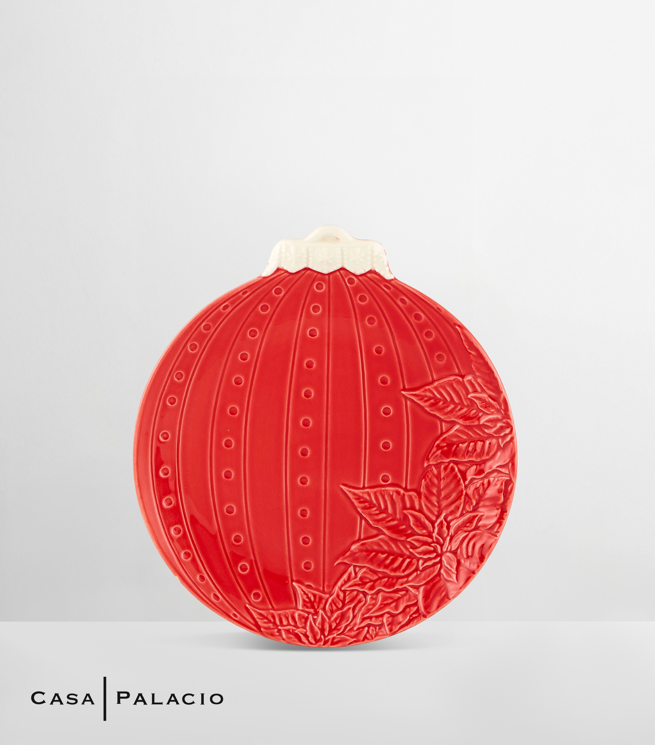 Plato para fruta con esfera de navidad