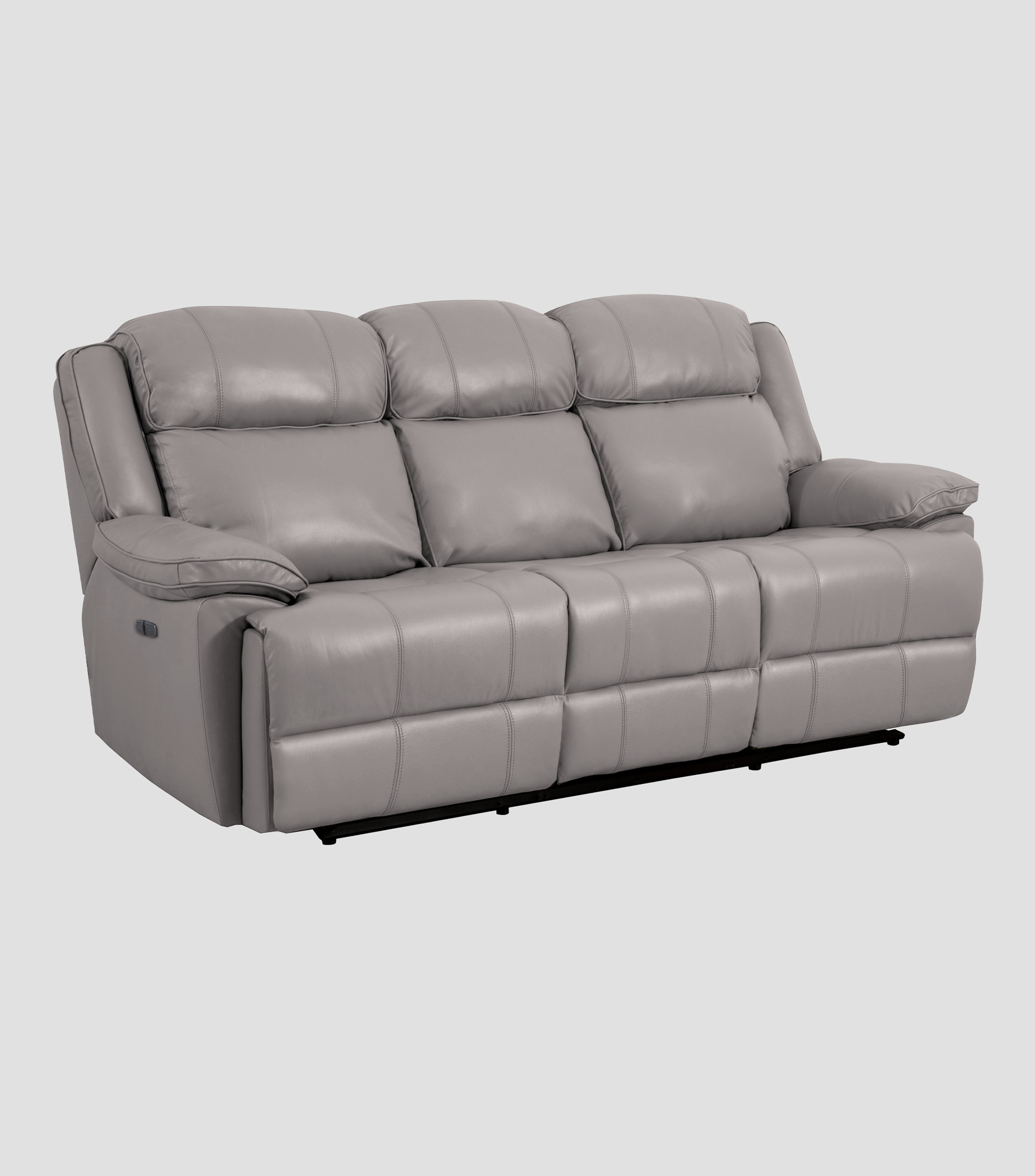 Sofa Reclinable Emma en Piel Gris