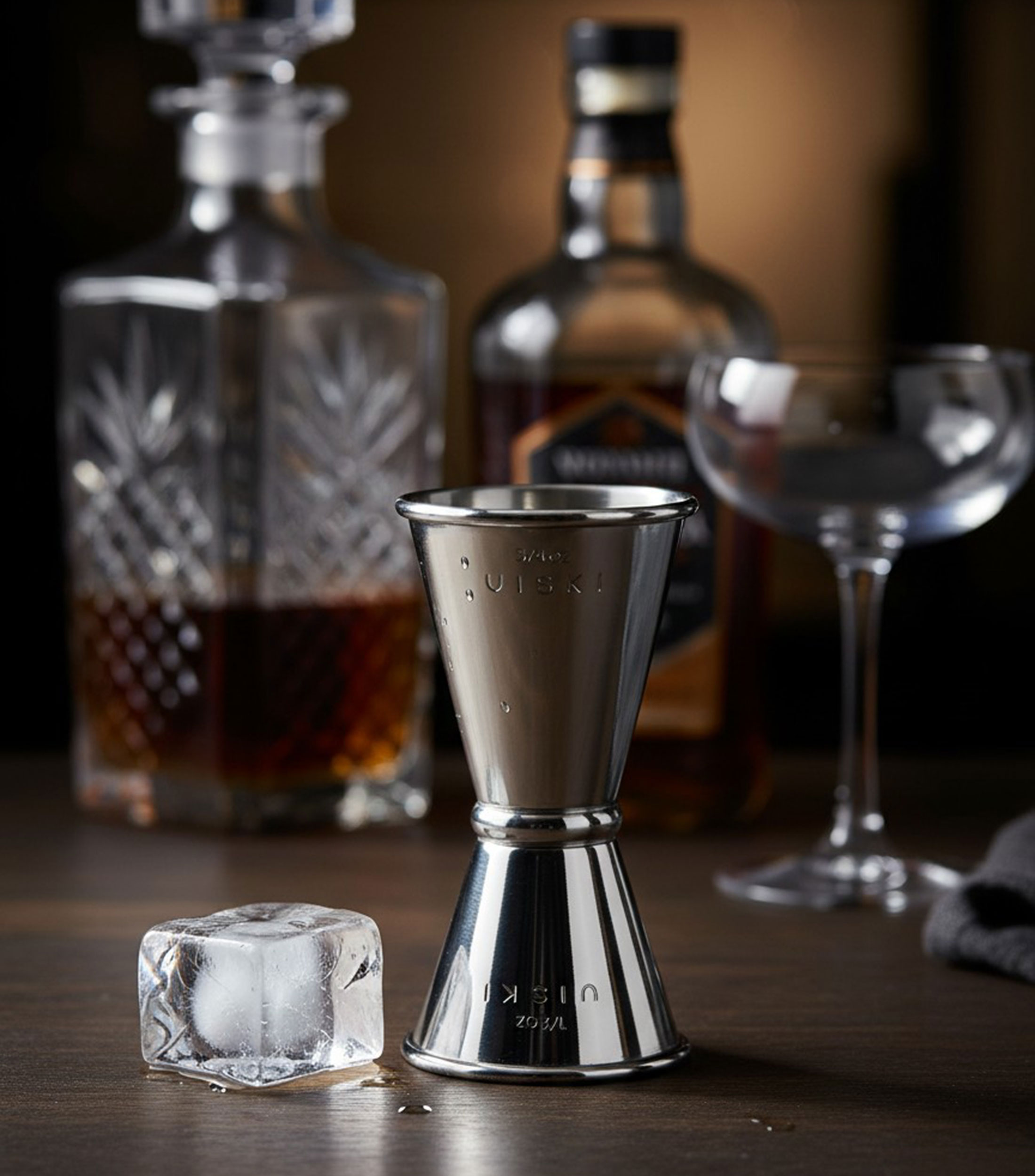 Dosificador Jigger japonés plateado