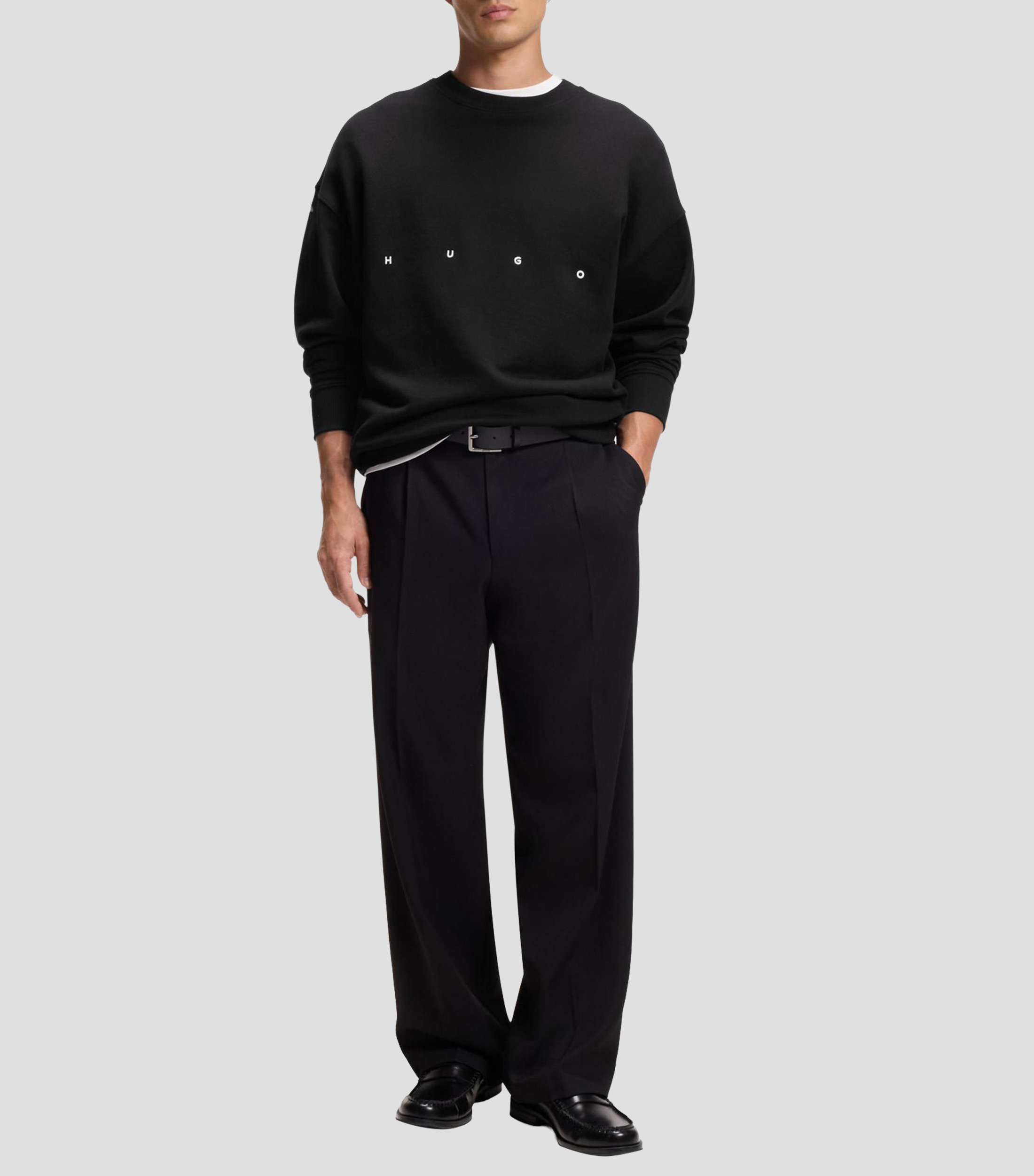 Sudadera de algodón con logo bordado y estampado gráfico Hombre