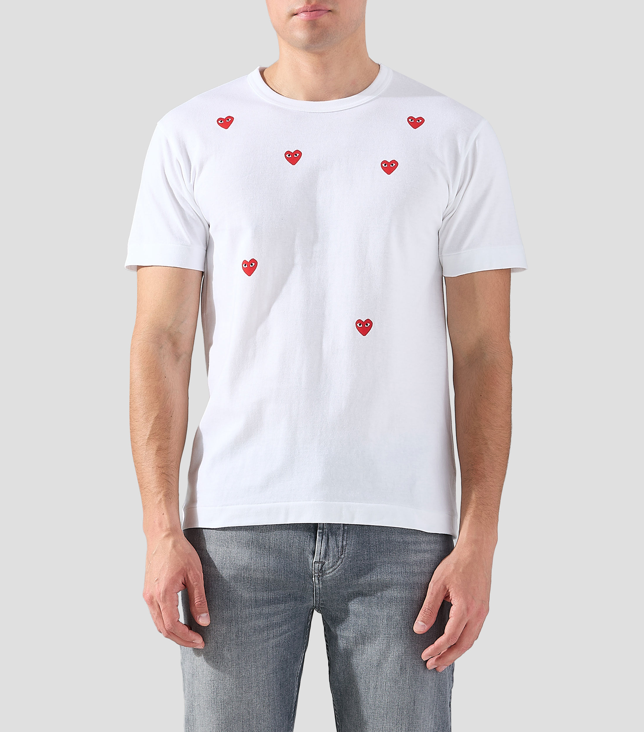 Playera cuello redondo manga corta con estampado Hombre