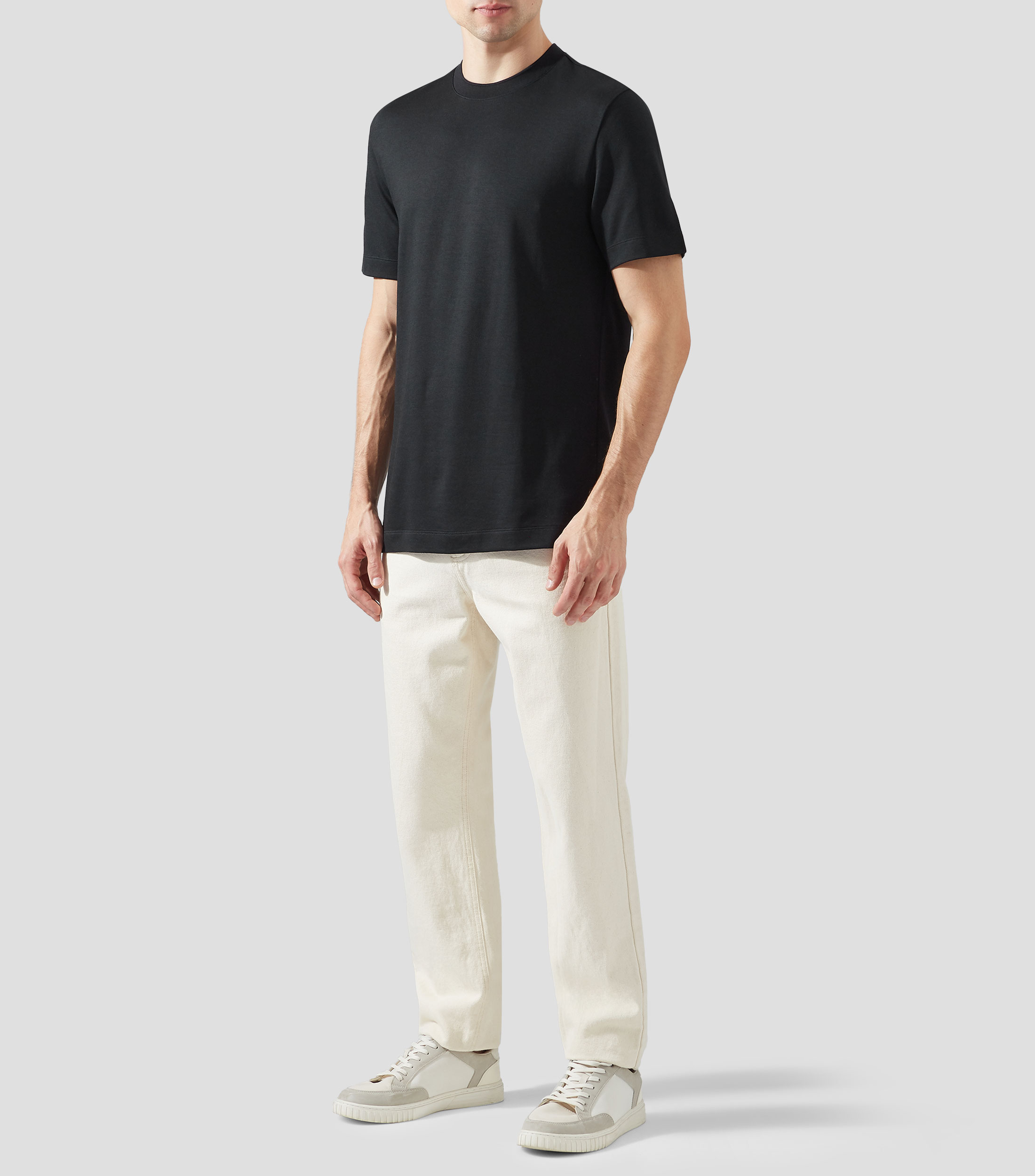 Playera cuello redondo manga corta microdiseño Hombre