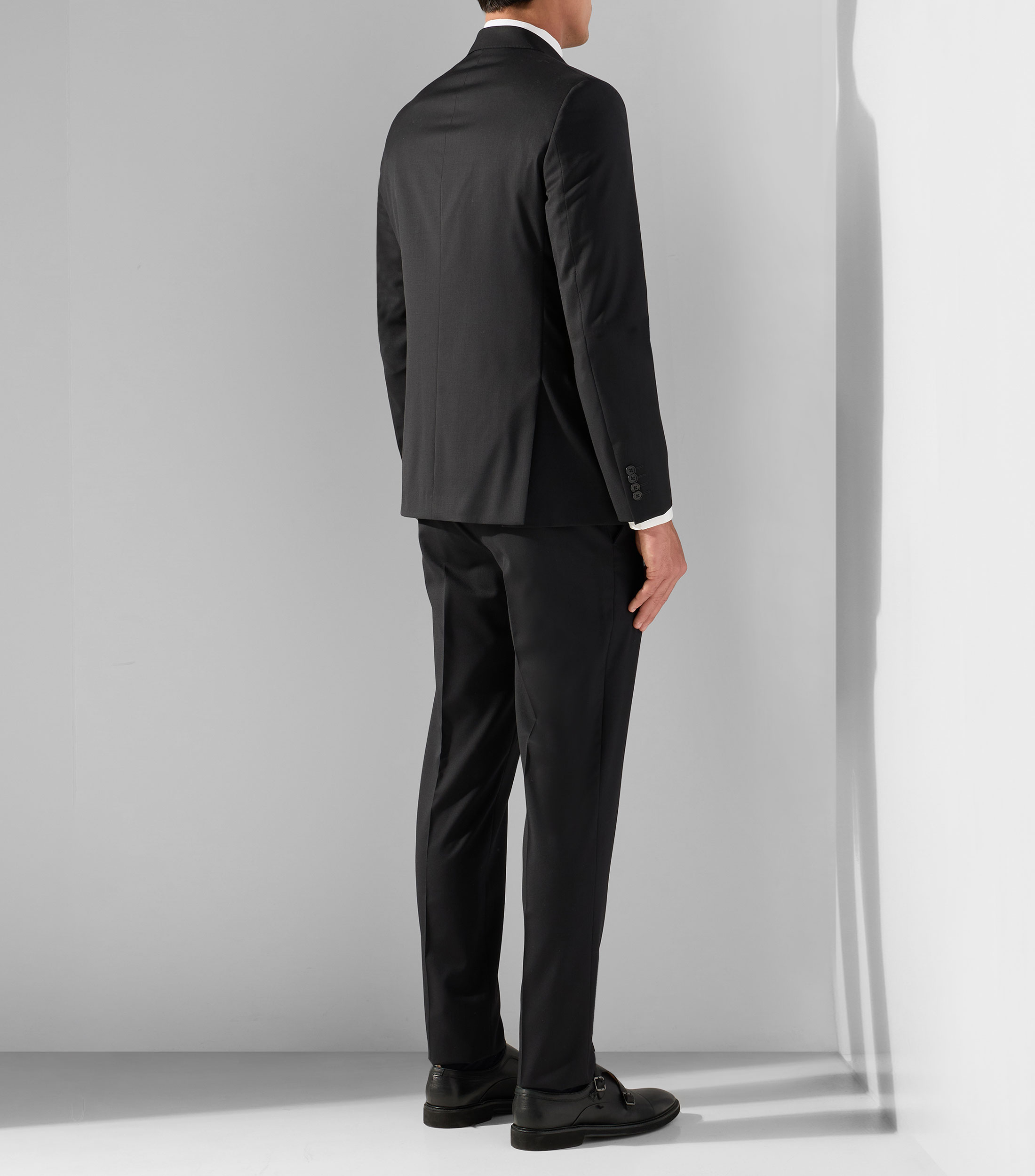 Traje de lana corte regular liso Hombre
