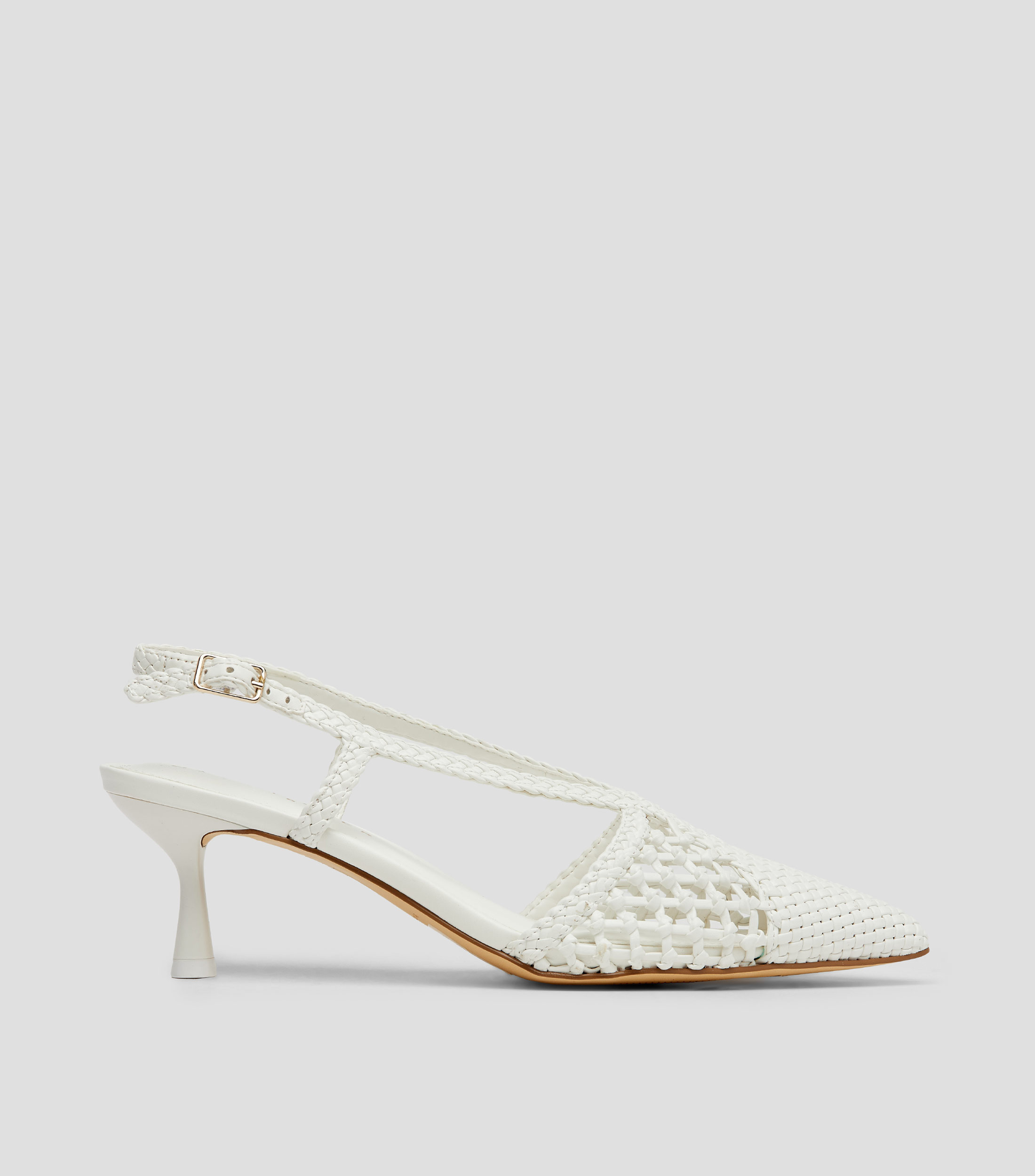 Zapatillas con tacón medio de aguja Mujer