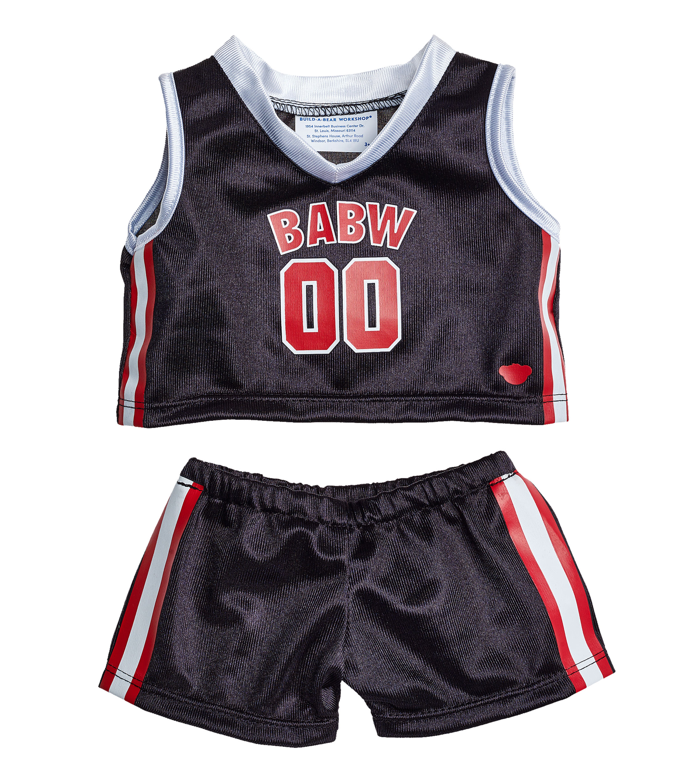 Uniforme de Baloncesto para Muneco de Peluche