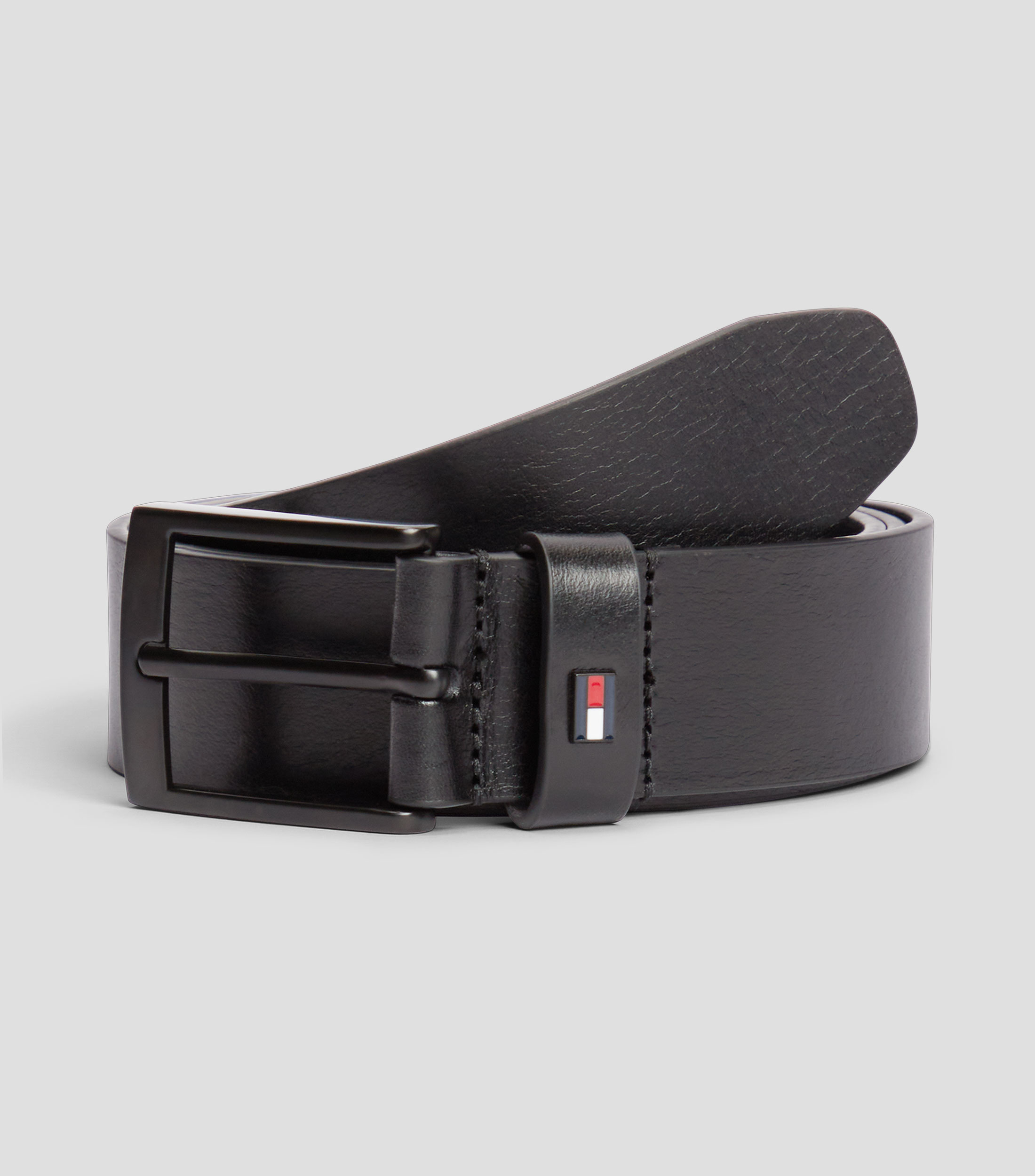 Cinturón de piel negro casual Hombre