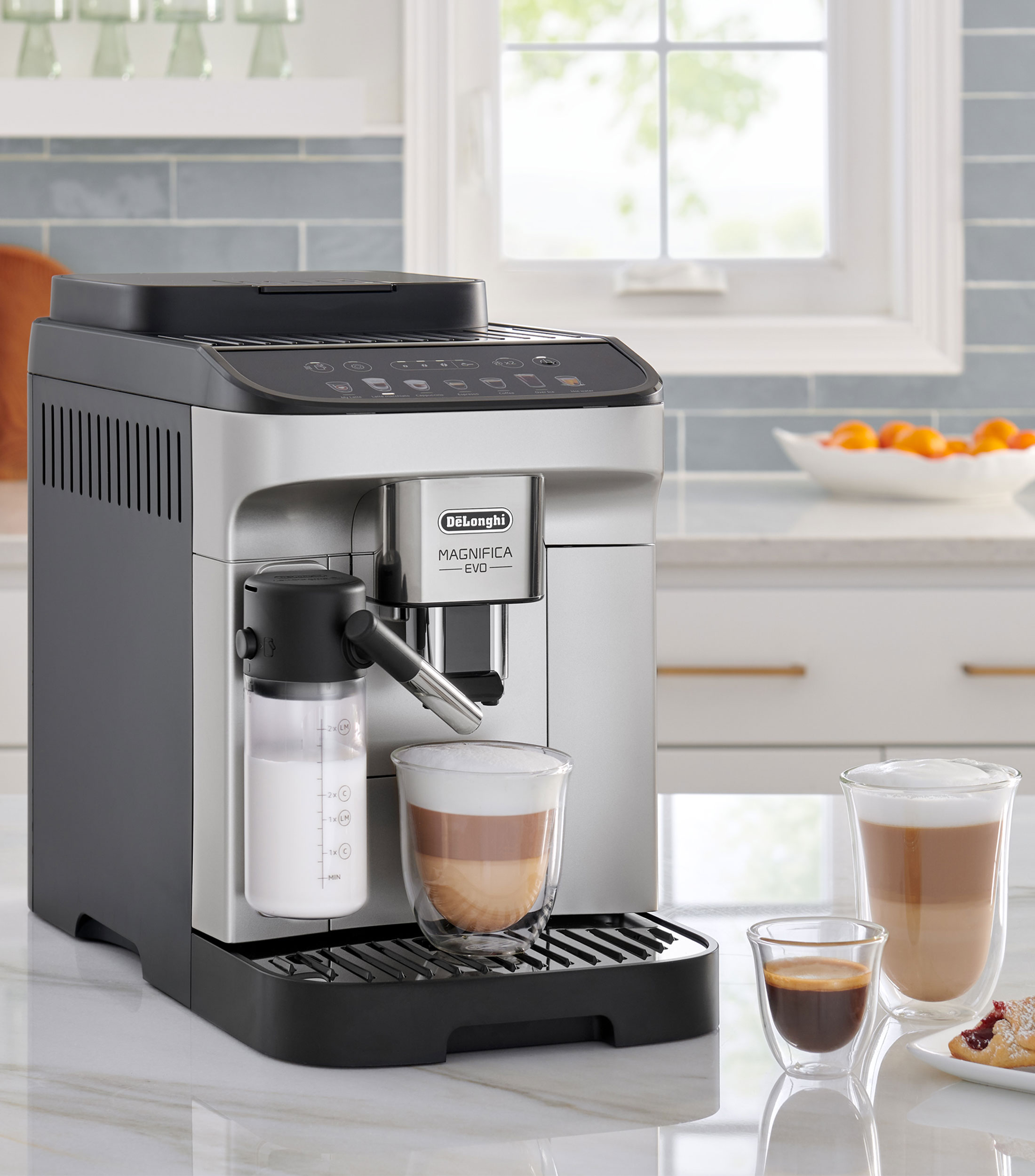 Cafetera Superautomática Magnifica Evo con Latte Crema System para 7 Tazas en Acero Inoxidable