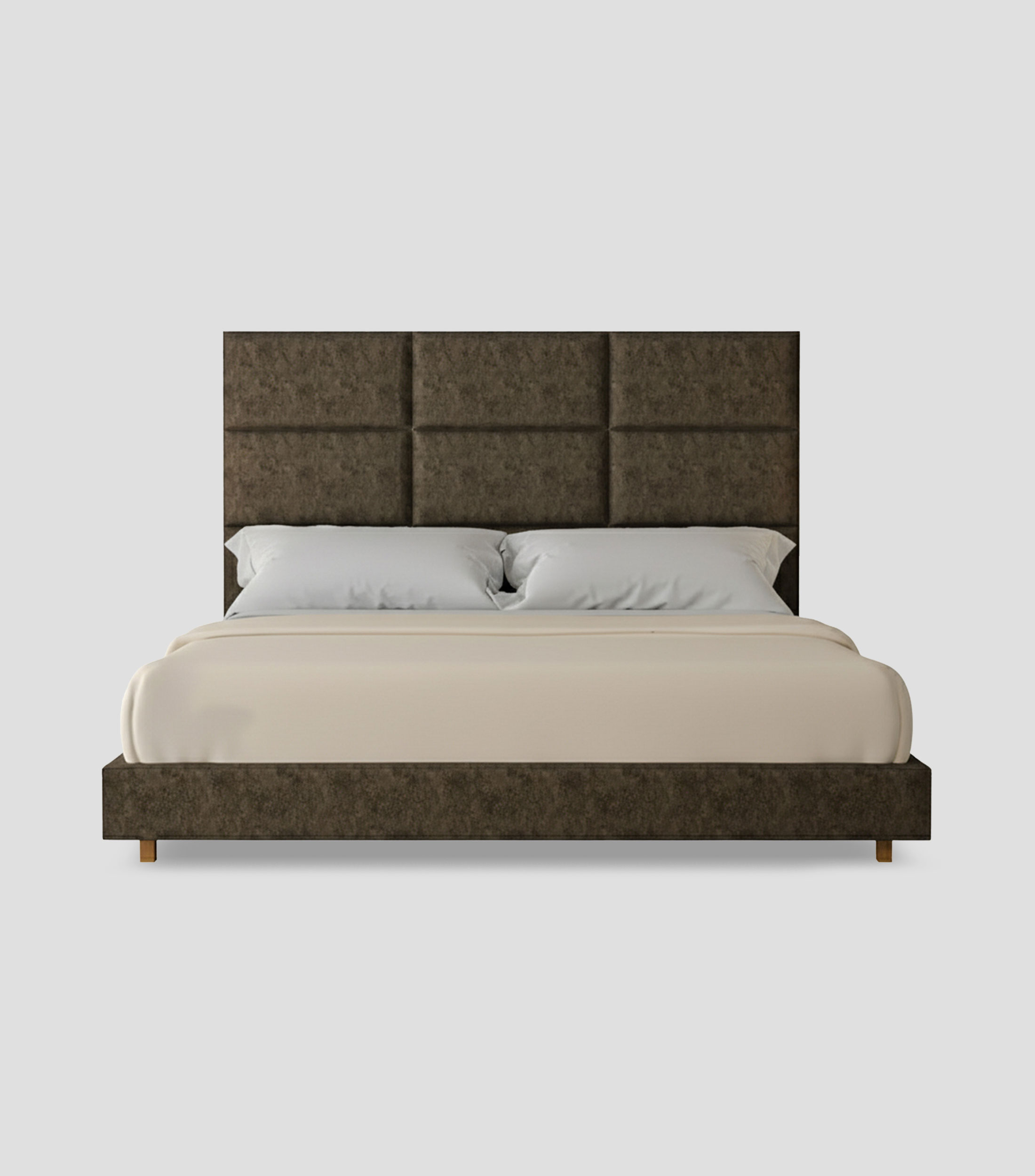 Cama king size en tela antílope