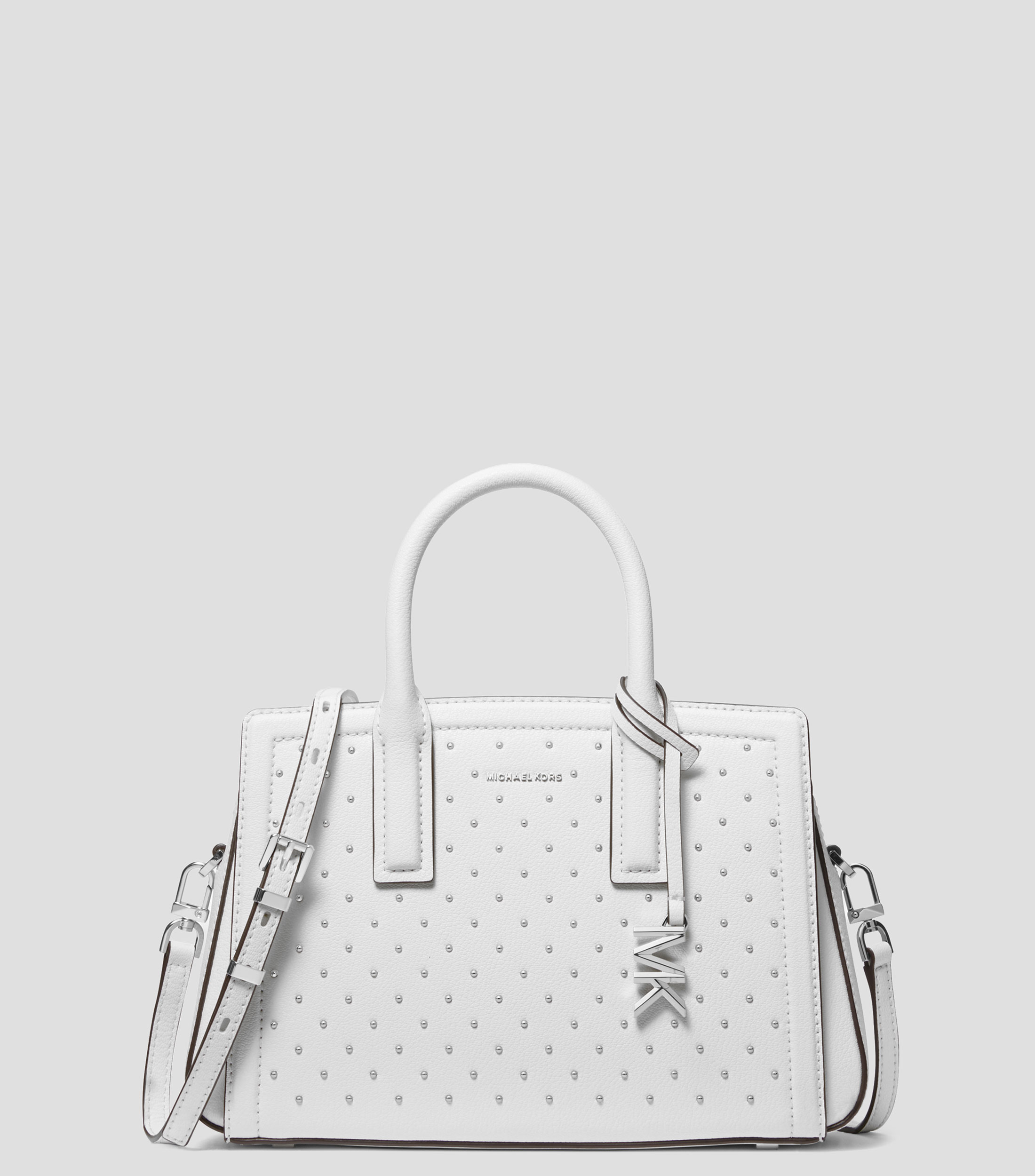 Bolsa Satchel blanca en piel Mujer